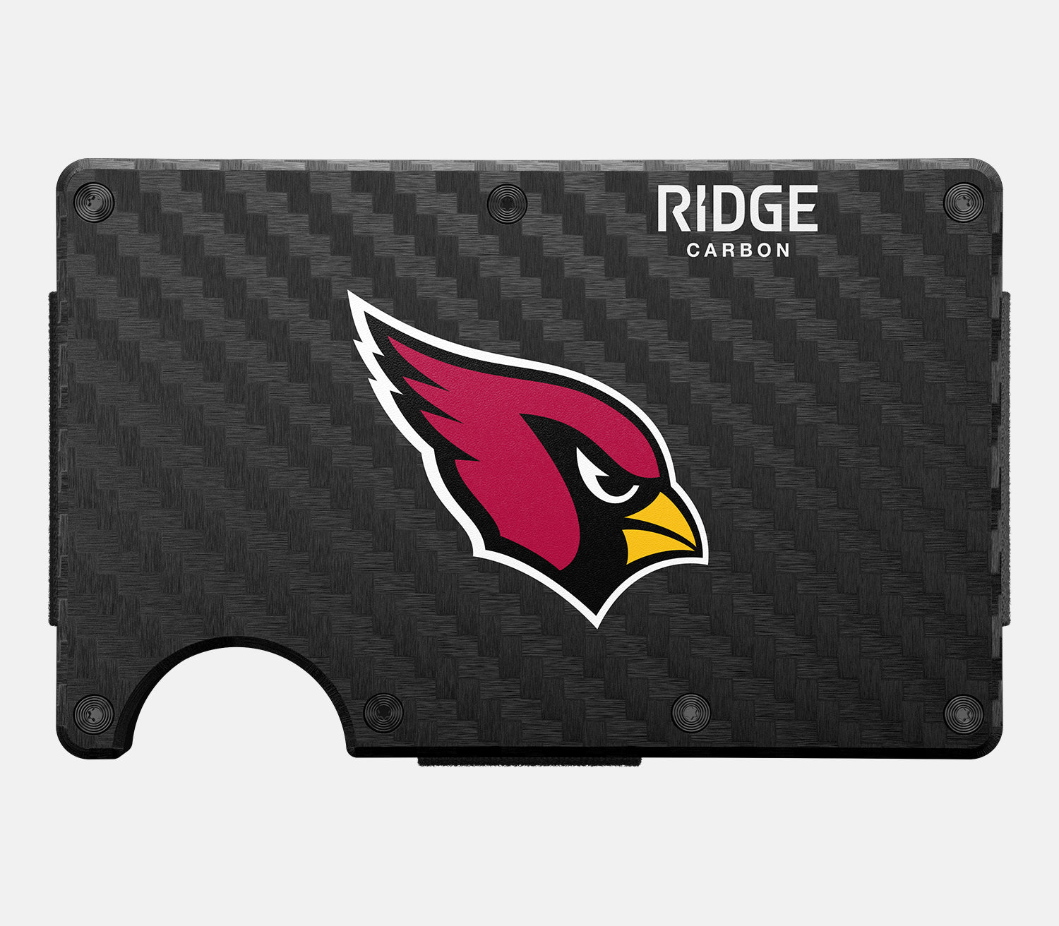 Ridge Wallet Arizona Cardinals Carbon Fiber 3K - Slim Minimalist RFID Blocking Front Pocket Wallet for Men - Perfect for Everyday Carry, Travel & Gifts
