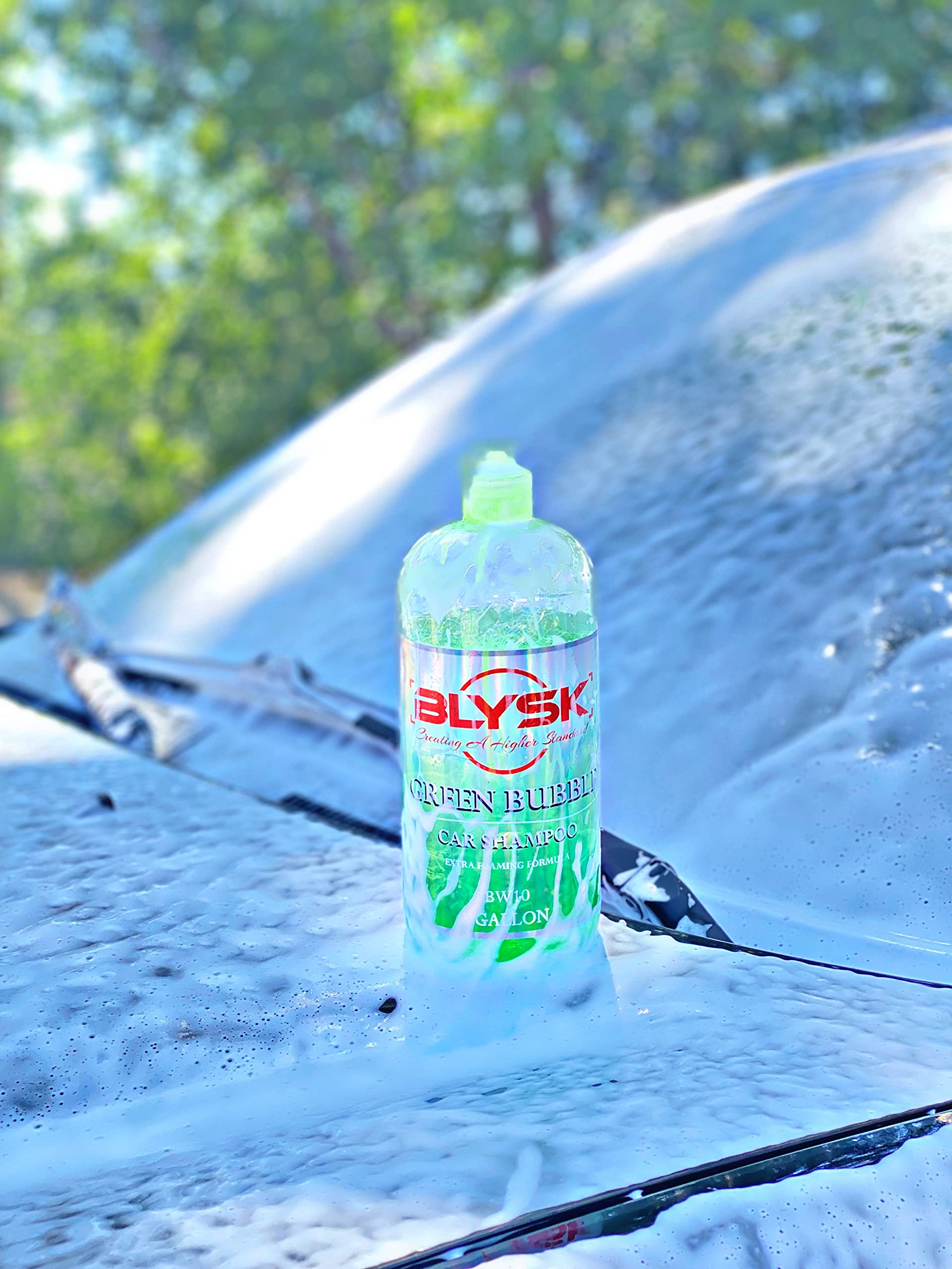 Premium Green Bubble Car Shampoo (32oz) - pH Balanced Auto Wash for Cars, Trucks & SUVs - Leaves Glossy Shine & Protects Paint - Ideal for Hand Washing & Foam Cannon Use
