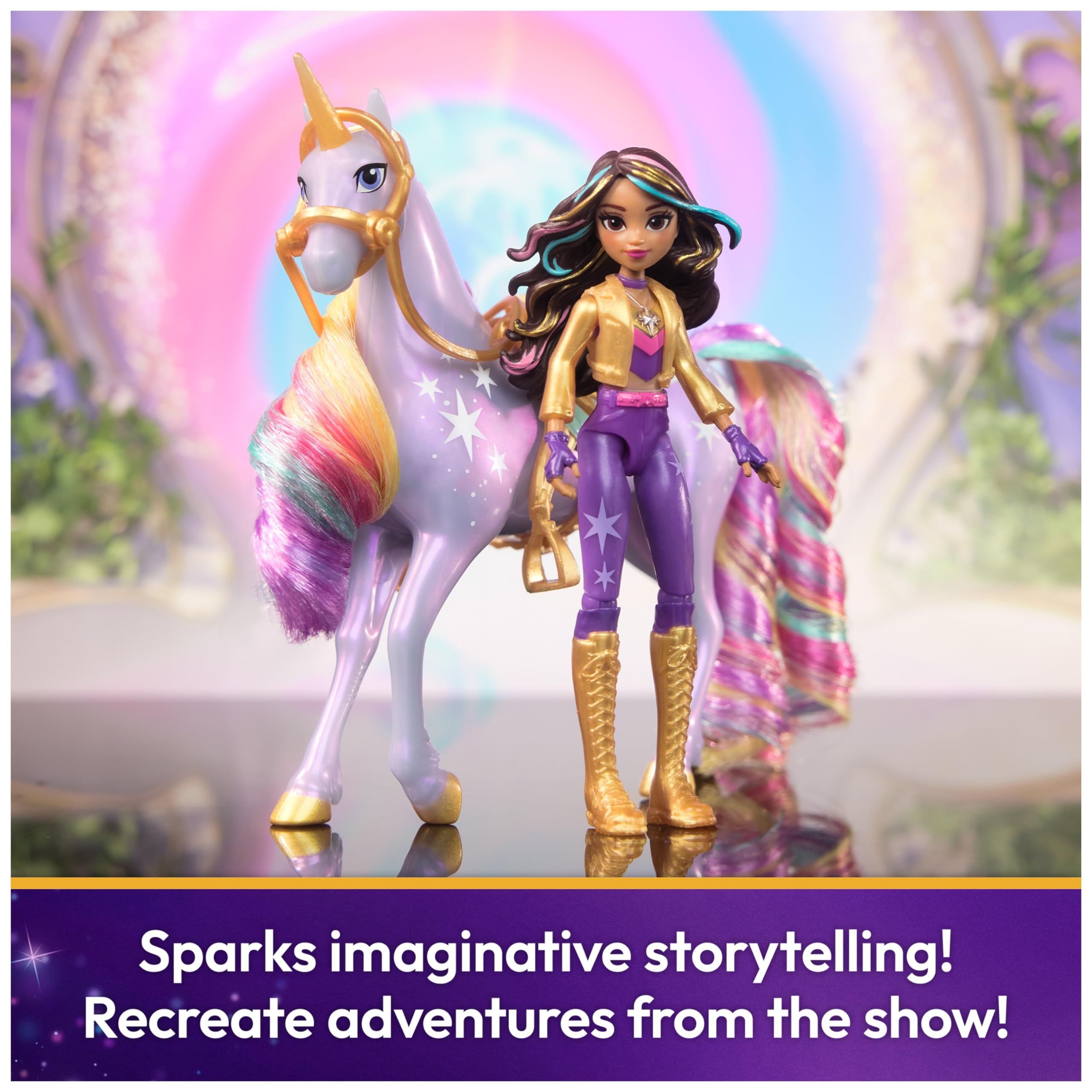Unicorn Academy Doll Set with Sophia & Wildstar - 2 Accessories & Hair Styling Tool - Magical Unicorn Toys for Girls Age 4+ - Perfect for Imaginative Play & Birthday Gifts