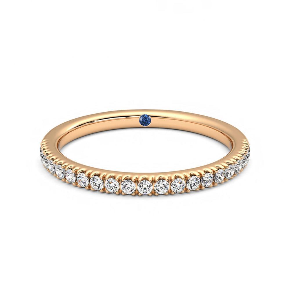 Classic Pavé Moissanite Wedding Band with Anniversary Stone Accent - Elegant Engagement Ring for Women, Durable 925 Sterling Silver Jewelry - Perfect for Proposals, Anniversaries & Special Occasions