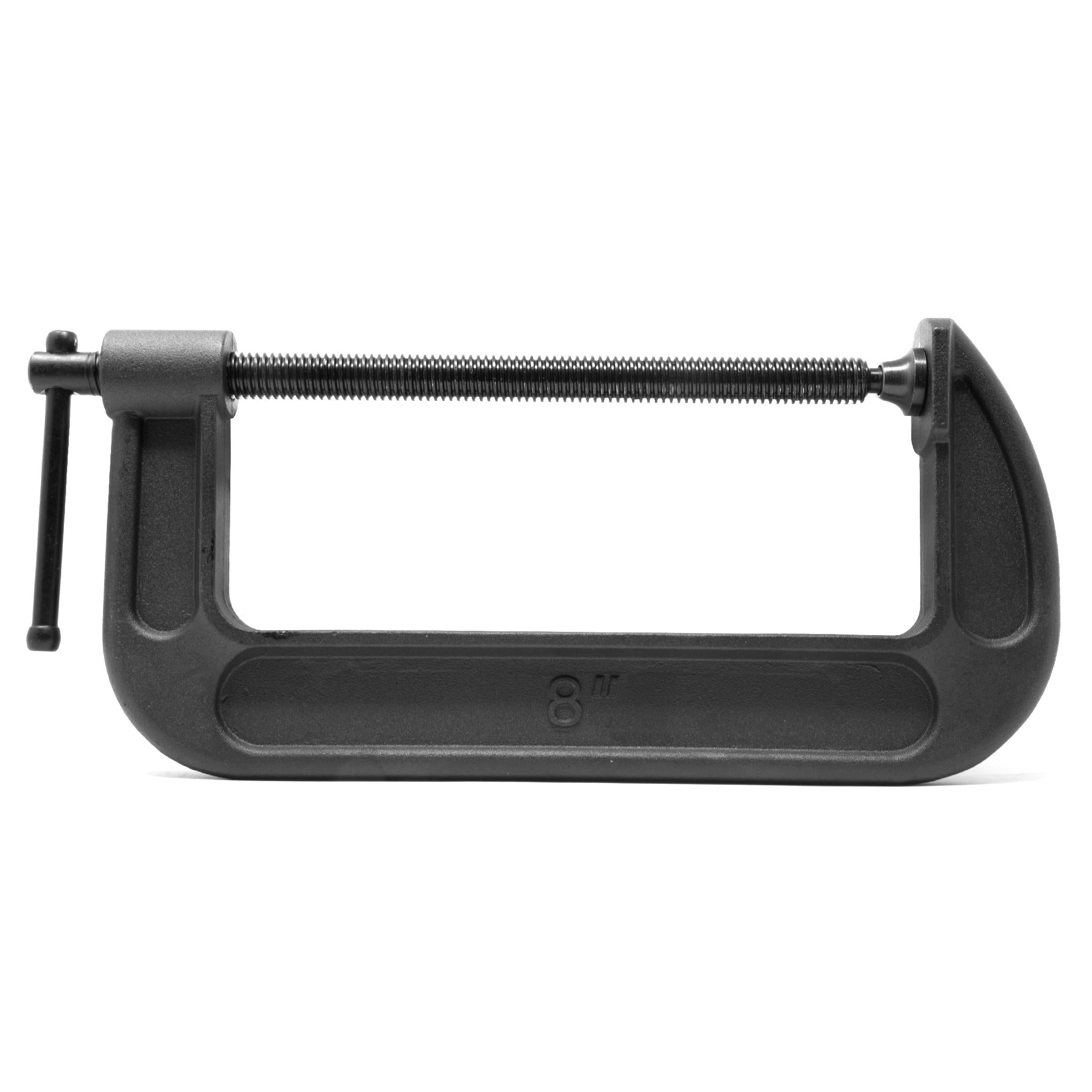 Heavy Duty Cast Iron C Clamps - 8 Inch Jaw Opening, 3.4 Inch Throat - Ideal for Woodworking, Metalworking, and DIY Projects