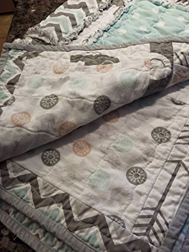 Soft Blue Elephant Baby Crib Rag Quilt - Cozy Nursery Blanket for Boys | Perfect for Newborn Gifts, Bedtime & Playtime