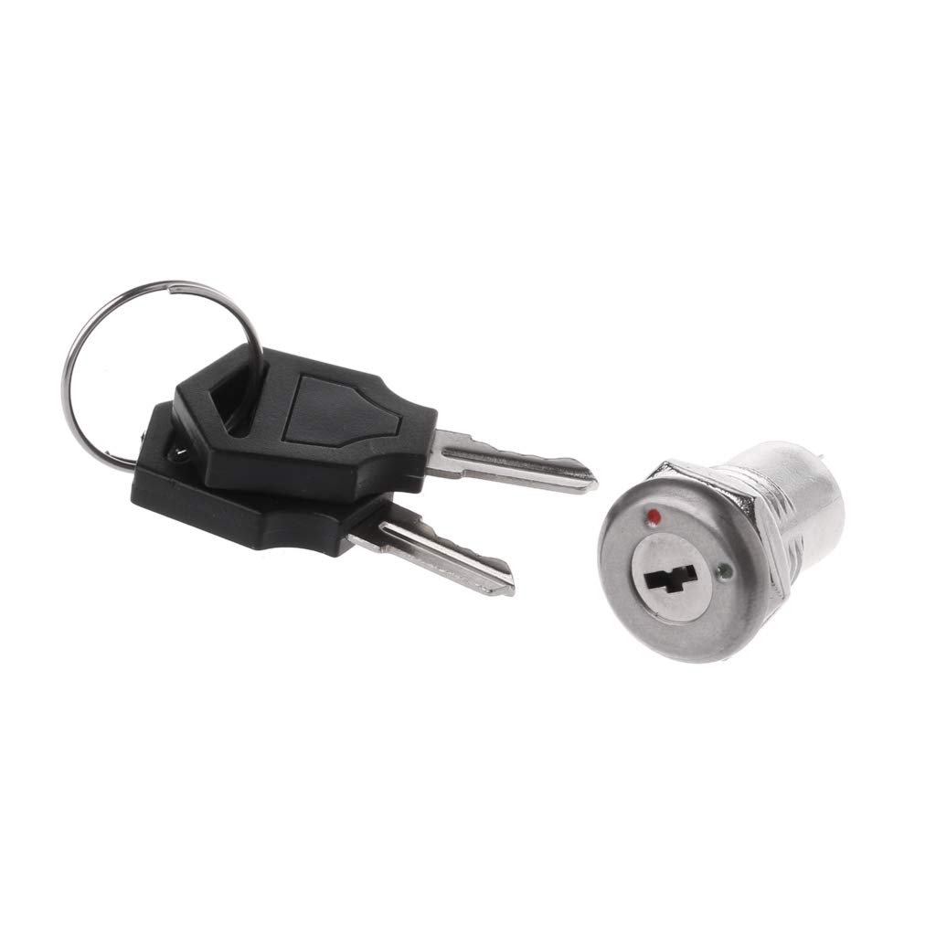 2 Position Rotary Keylock Switch with 2 Keys - ON/OFF Electric Terminals for Industrial Control Panels & Security Systems | Durable Metal Key Switch for Machinery, Equipment & Electrical Enclosures
