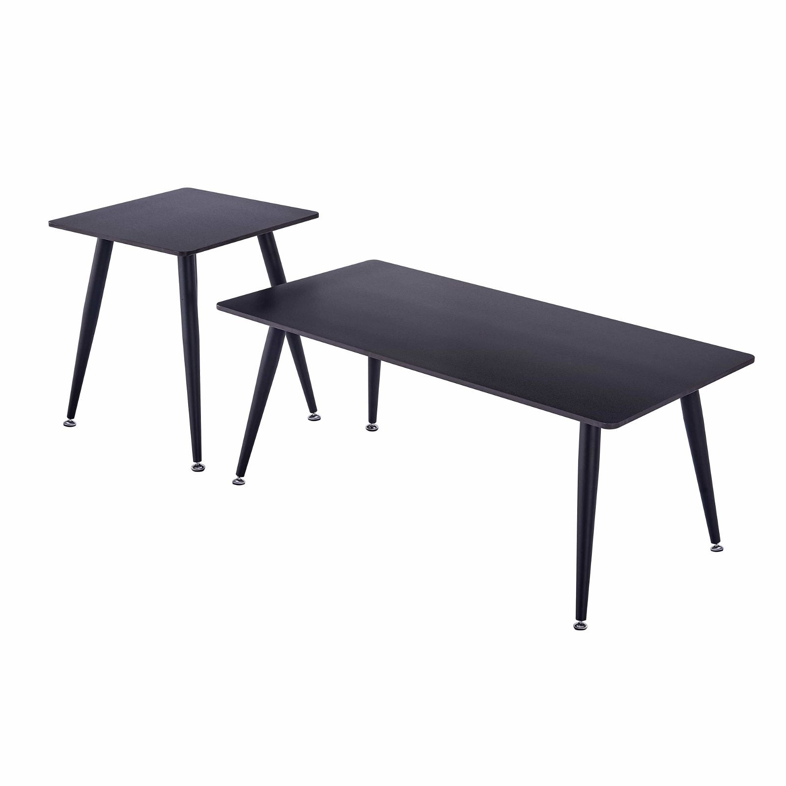Criterionâ¢ Black Sintered Stone End Table with Sturdy Metal Legs - Modern Side Table for Living Room, Bedroom & Office Decor