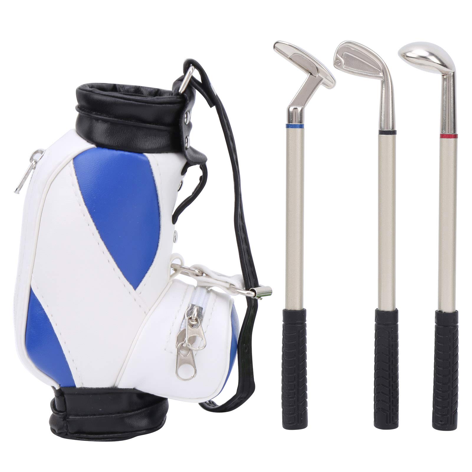 Mini Golf Bag Pen Holder with 3 Golf Club Pens - Unique Golf Gift Set for Golfers, Friends & Fans - Perfect for Office Desk, Golf Tournaments & Gag Gifts