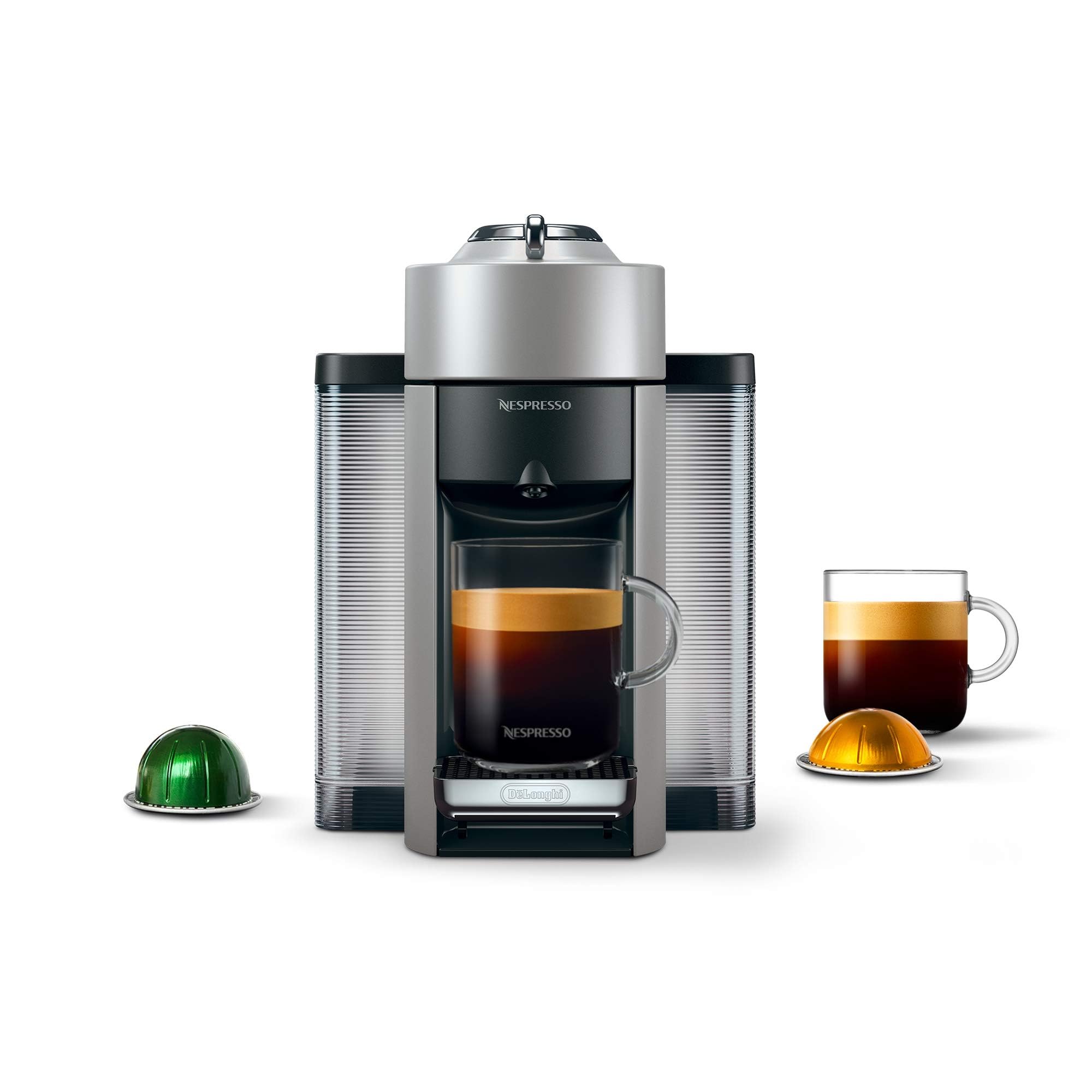 De'Longhi Nespresso Vertuo Coffee & Espresso Maker with 54oz (1597ml) Water Tank - Silver | Brews Coffee, Espresso & Alto Drinks | Perfect for Home, Office & Small Cafes