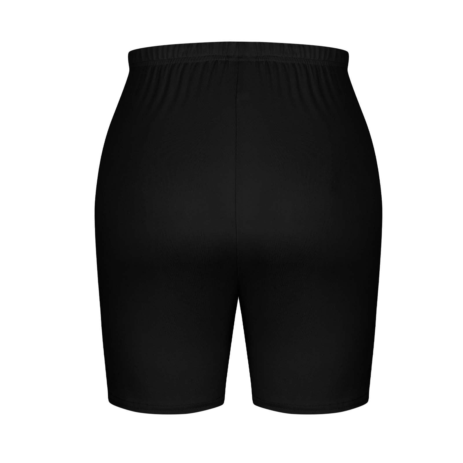 Plus Size Yoga Shorts for Women - Lightweight Biker Shorts for Workout & Summer