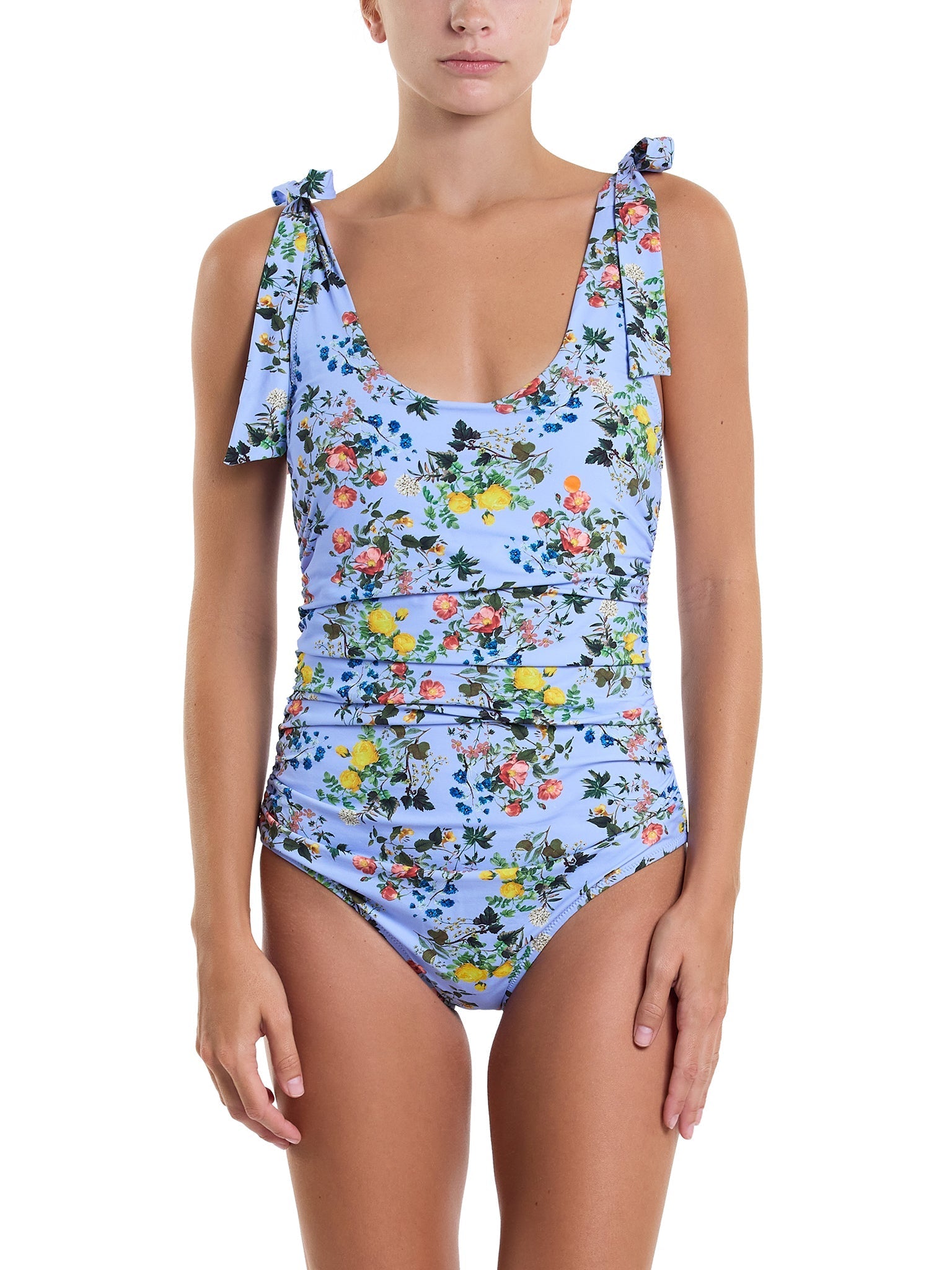 Stylish Ruched Bow One Piece Swimsuit for Women - Perfect for Beach Vacations, Pool Parties & Summer Getaways