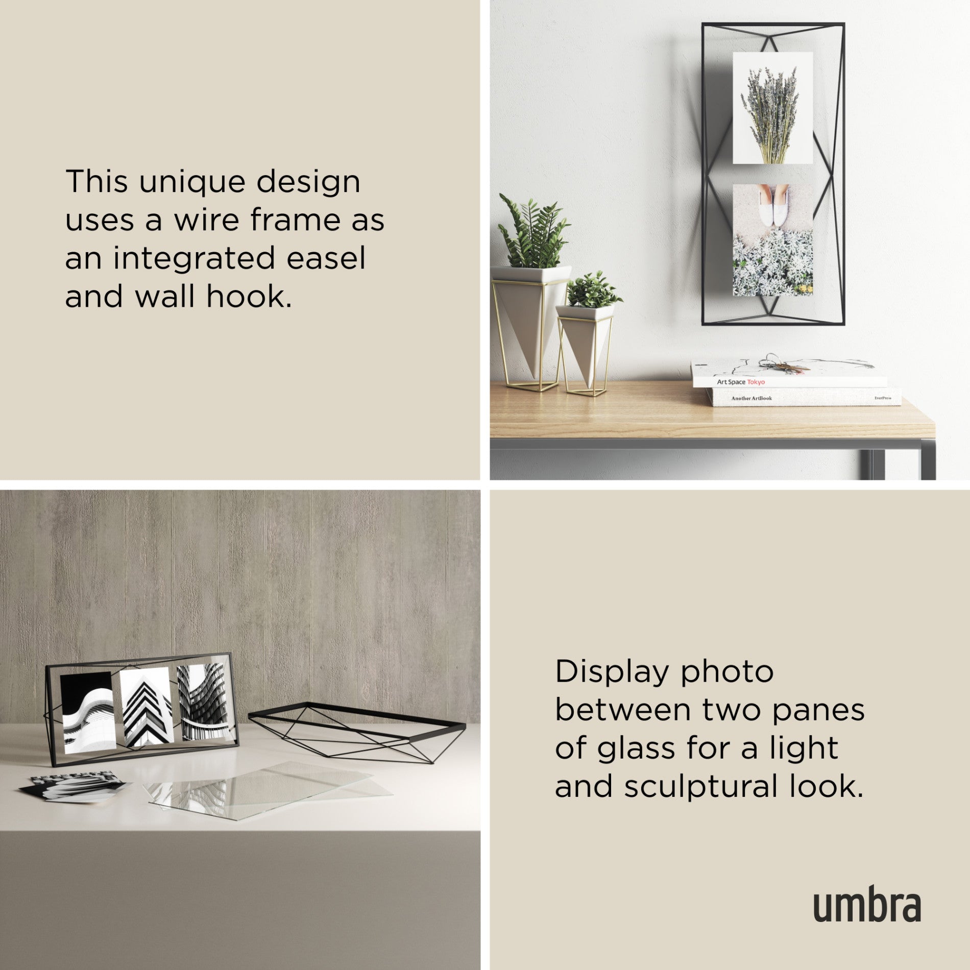 Prisma Picture Frame - Elegant Modern Photo Display for Wall & Tabletop - Perfect for Home Decor, Office, and Gift Giving