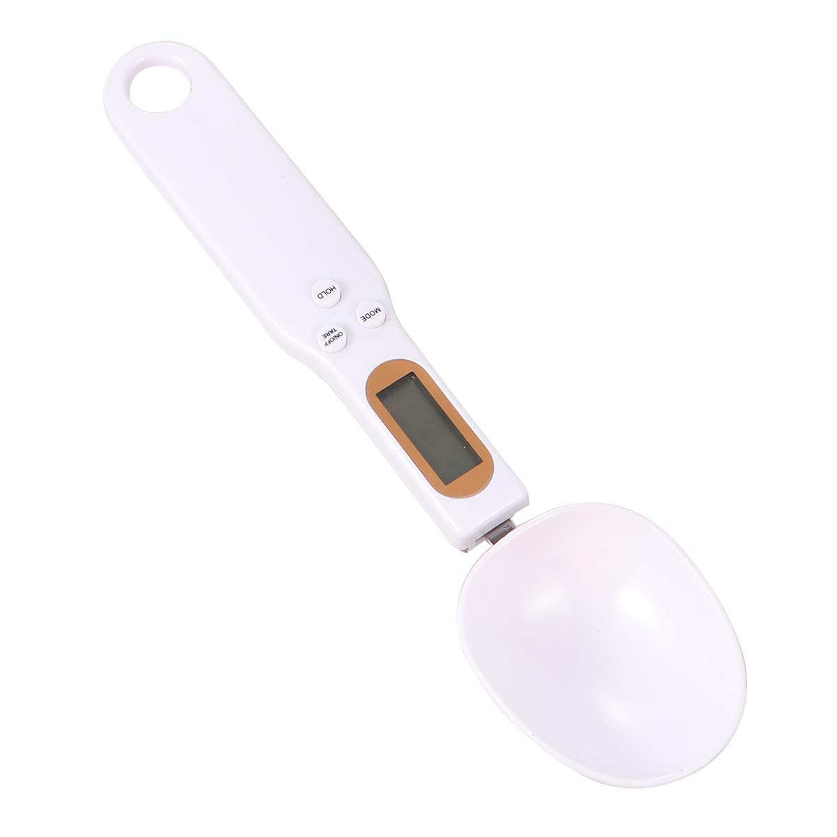 DOITOOL Digital Measuring Spoons - 500g/0.1g Precision Electronic Spoon Scale with LCD Display, Portable Kitchen Food Scale for Baking, Cooking & Coffee (Battery-Free, White) - Perfect for Home, Restaurant & Travel Use