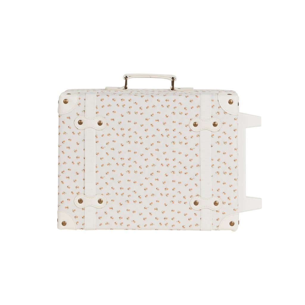 Olli Ella See Ya Suitcase - Leafed Mushroom Design Carry-On Luggage for Kids & Travel | Perfect for Family Trips, School, and Weekend Getaways