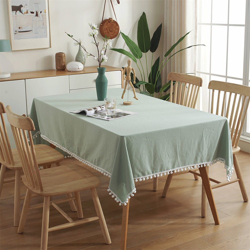 Premium Arkansas Rectangle Cotton Tablecloth - 100% Pure Cotton, Washable & Wrinkle-Resistant for Dining Table, Picnic, Party Decor & Home Decor