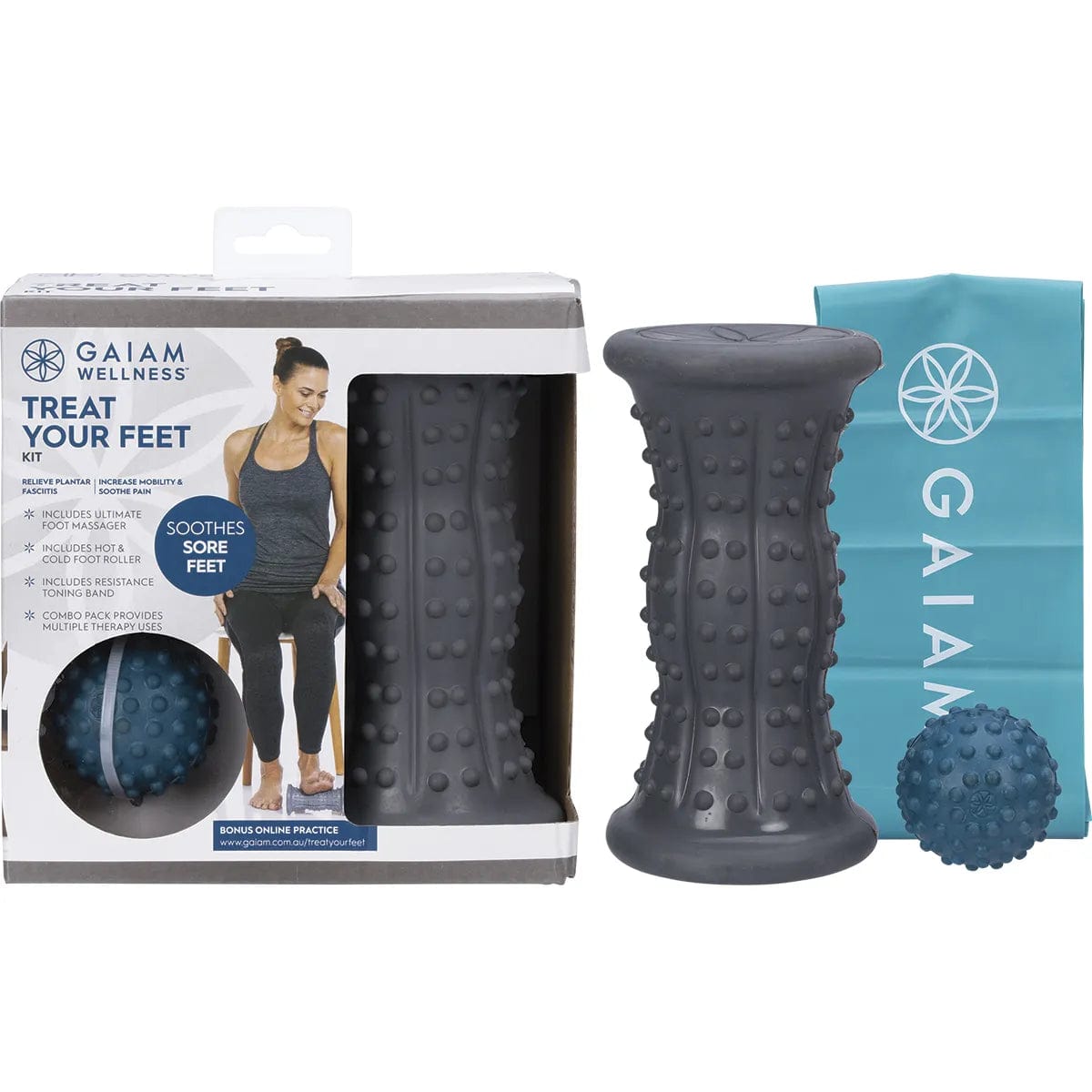 GAIAM Treat Your Feet Kit - Foot Care Essentials for Relaxation & Pain Relief - Perfect for Home Spa, Post-Workout Recovery & Self-Care Routine