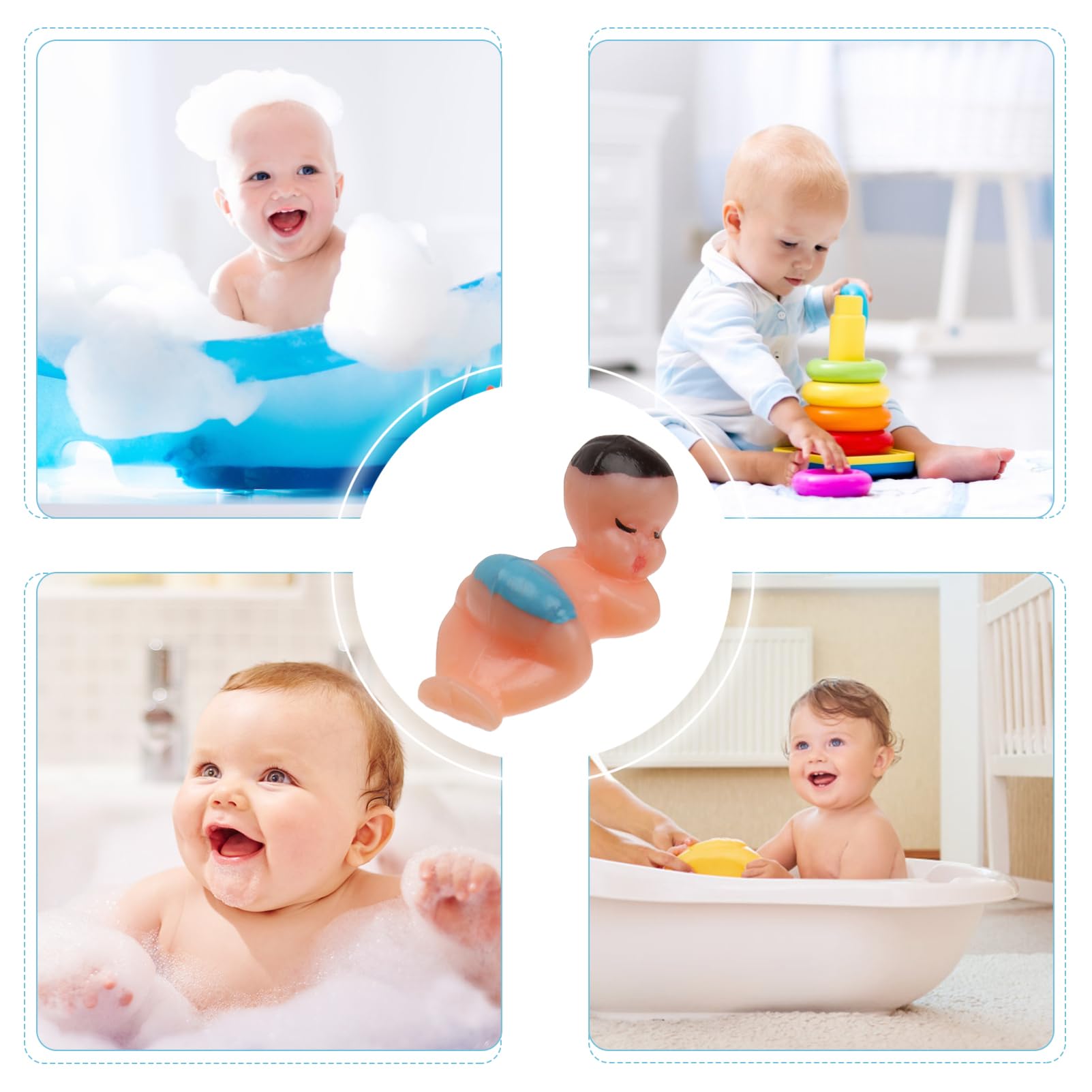 100pcs Mini Baby Doll Cake Toppers - Newborn Infant Toys for Crafting & DIY Decor - Perfect for Baby Showers, Birthday Cakes, and Nursery Decorations