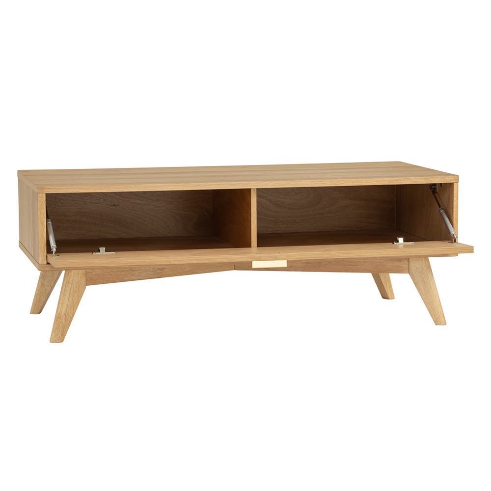LOFTUS 120cm Oak Entertainment TV Stand - Modern TV Console for Living Room, Bedroom & Home Theater