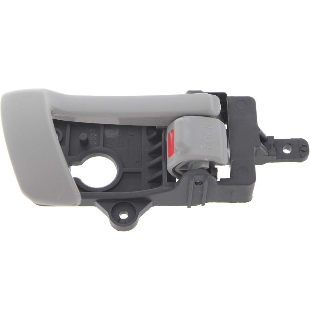 2007-2012 Hyundai Santa Fe Interior Door Handle Front or Rear Passenger Side Gray with Door Lock Button - Compatible with All Submodels | Replacement Car Part for Easy DIY Installation & Vehicle Maintenance