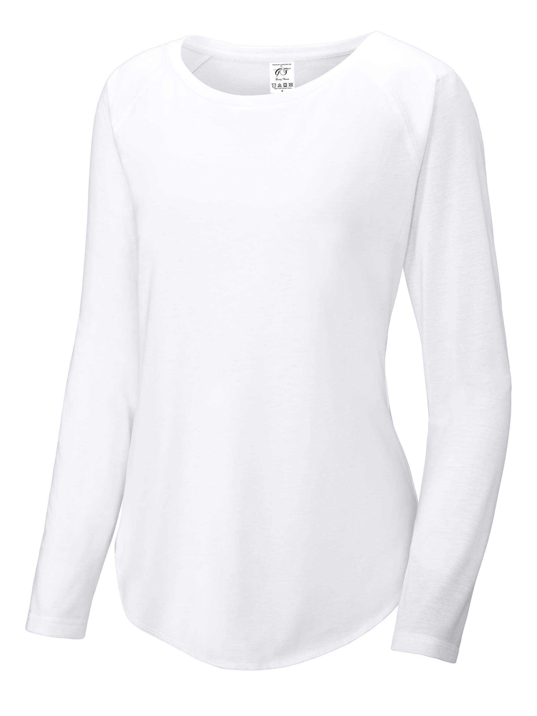 Gravity Threads Women's Moisture-Wicking Tri-Blend Performance Scoop Neck Long Sleeve Shirt for Yoga, Running & Workouts