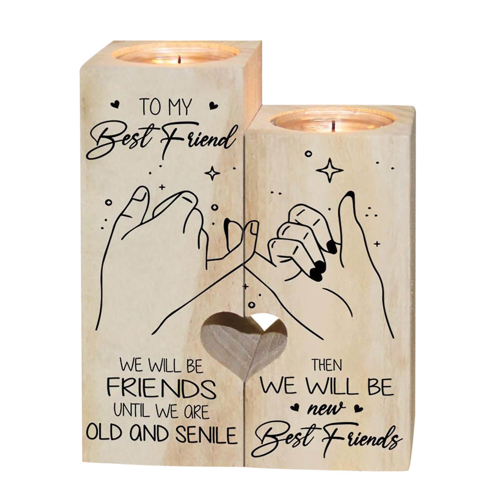 Elegant Heart-Shaped Wooden Votive Candle Holder - Romantic Home Decor for Weddings, Anniversaries & Cozy Nights