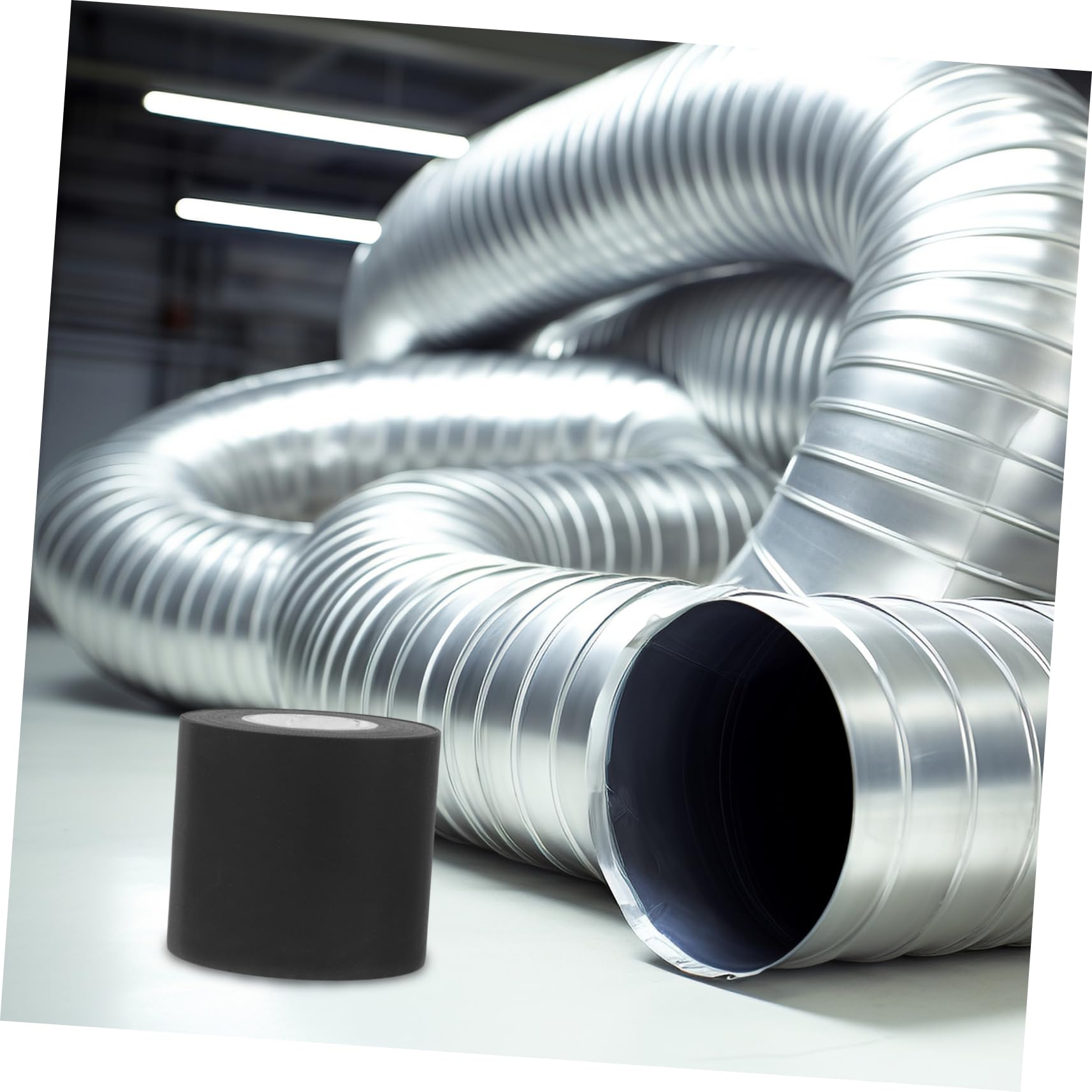 Mobestech 1 Roll Black PVC Air Conditioning Duct Tape - Heavy Duty Insulation Tape for Outdoor Pipes, Automotive, AC Window Seals | Waterproof, Weatherproof & Heat Resistant | HVAC, Home Repair & DIY Projects