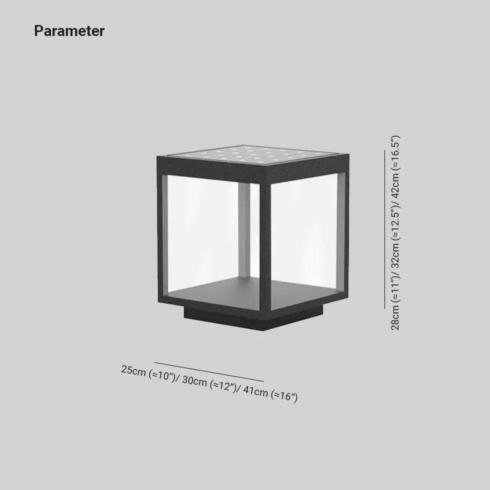 Modern Solar Outdoor Pillar Lights - Waterproof Square Design for Garden, Pathway, and Patio Lighting | Energy-Efficient Landscape Lighting for Home & Yard Decor
