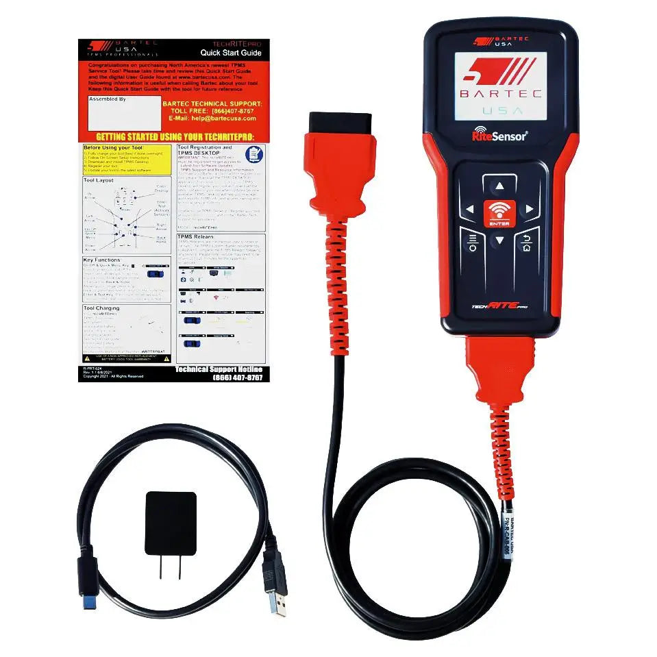 Bartec TechRITEPro TPMS Service Tool WRTTRP100 - Professional Tire Pressure Monitoring System Diagnostic Tool for Cars & Trucks - Ideal for Auto Shops & DIY Mechanics
