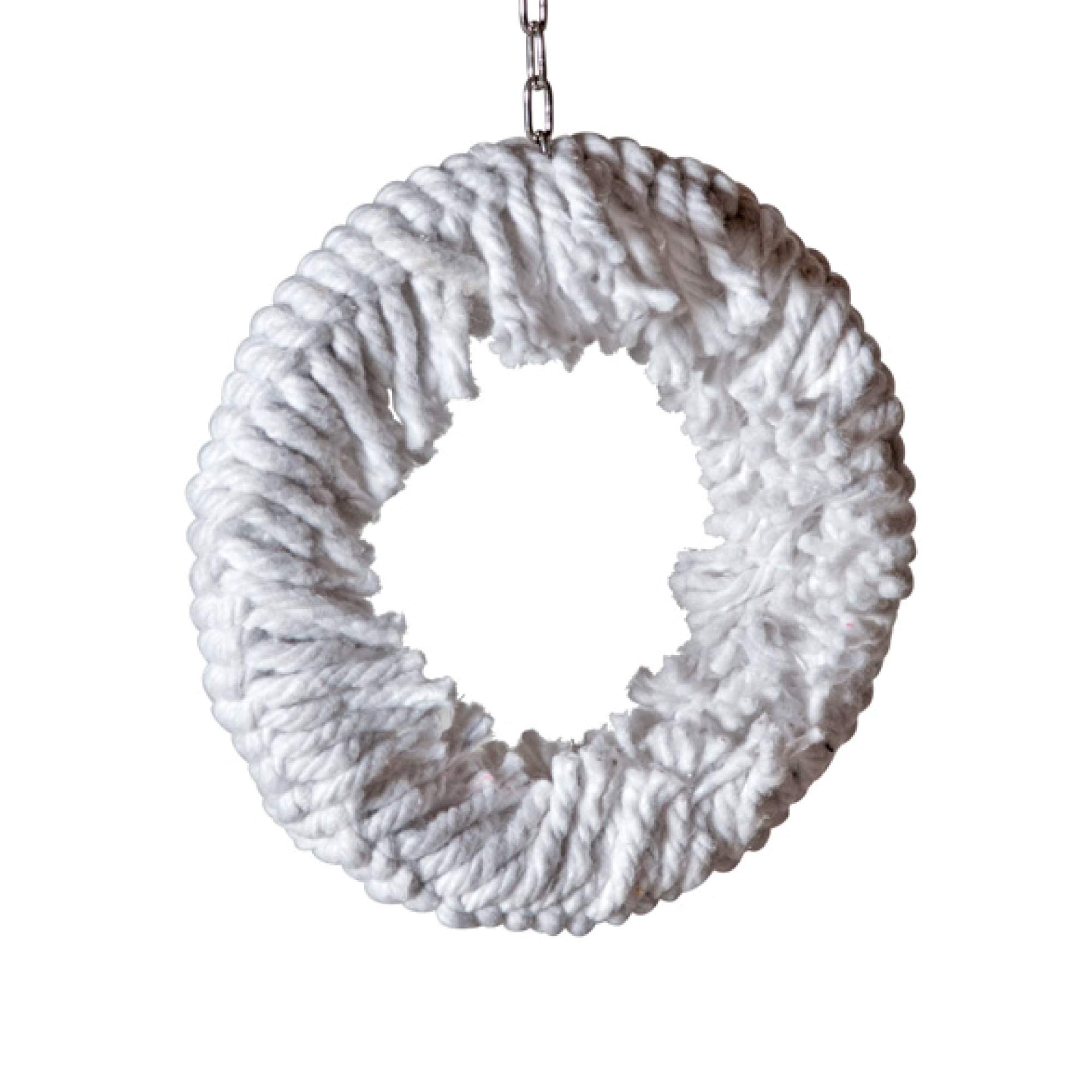 Premium Cotton Rope Bird Perch - Medium Size Comfortable Cage Accessory for Parrots, Cockatiels & Small Birds | Natural Wooden Perch for Bird Cages, Play Gyms & Training | Perfect for Climbing, Playing & Relaxing | Ideal for Home, Office & Outdoor Aviaries | Great for Bird Exercise, Training & Cage Enrichment