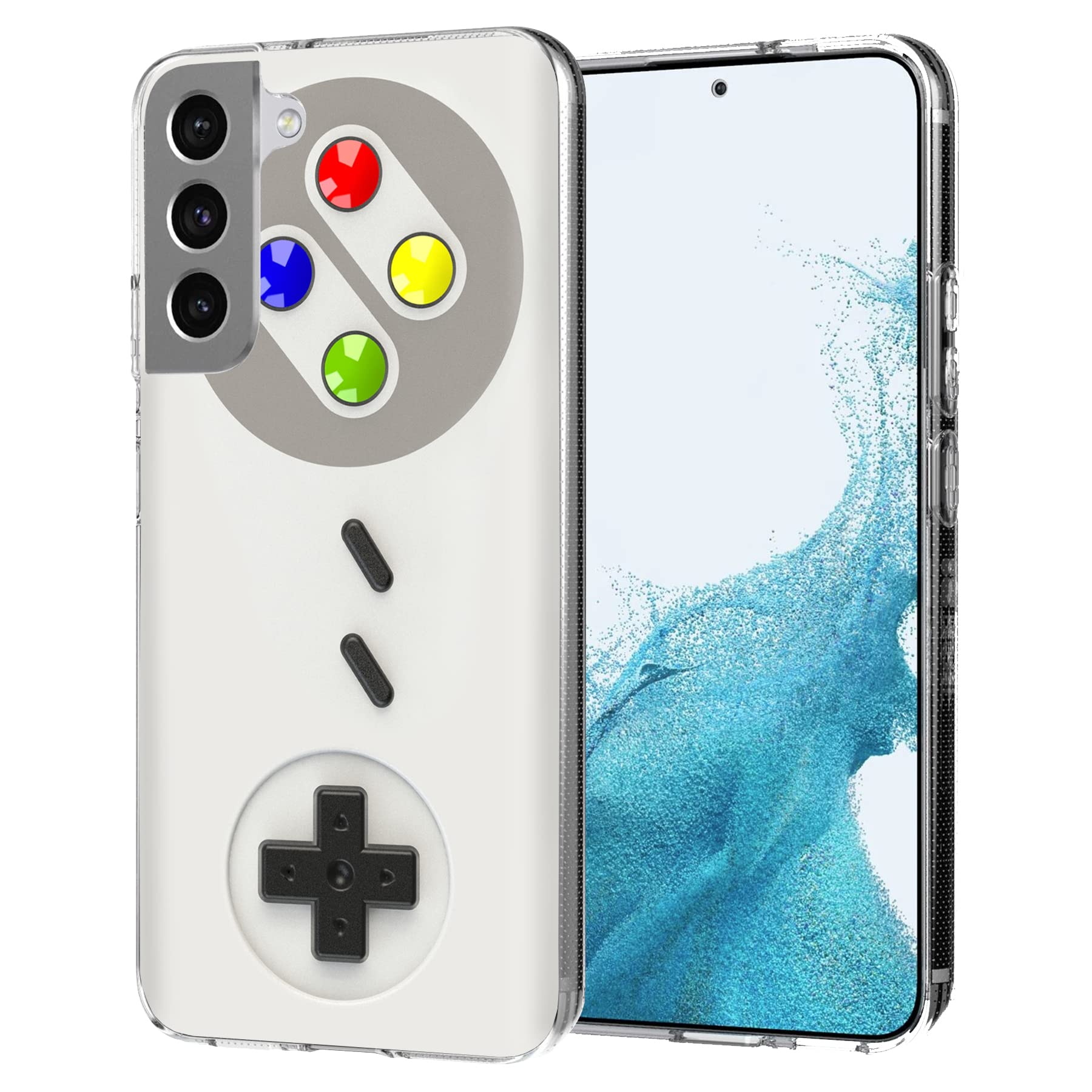 Slim Thin TPU Gel Case for Samsung Galaxy S22 5G - Lightweight Flexible Soft Anti-Scratch Cover with Gameboy Print | Made in USA | Perfect for Gaming, Daily Protection & Style
