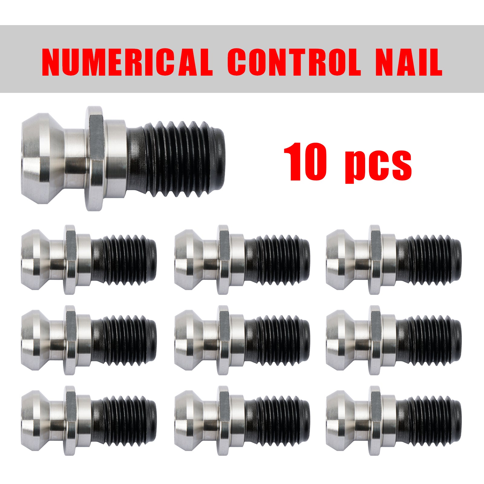 10Pcs CAT40 45° 0.740 Coolant Pull Stud Retention Knob for Mazak Fadal CNC Machines - High Precision Tool Holder Accessories for Milling, Drilling & Metalworking Operations