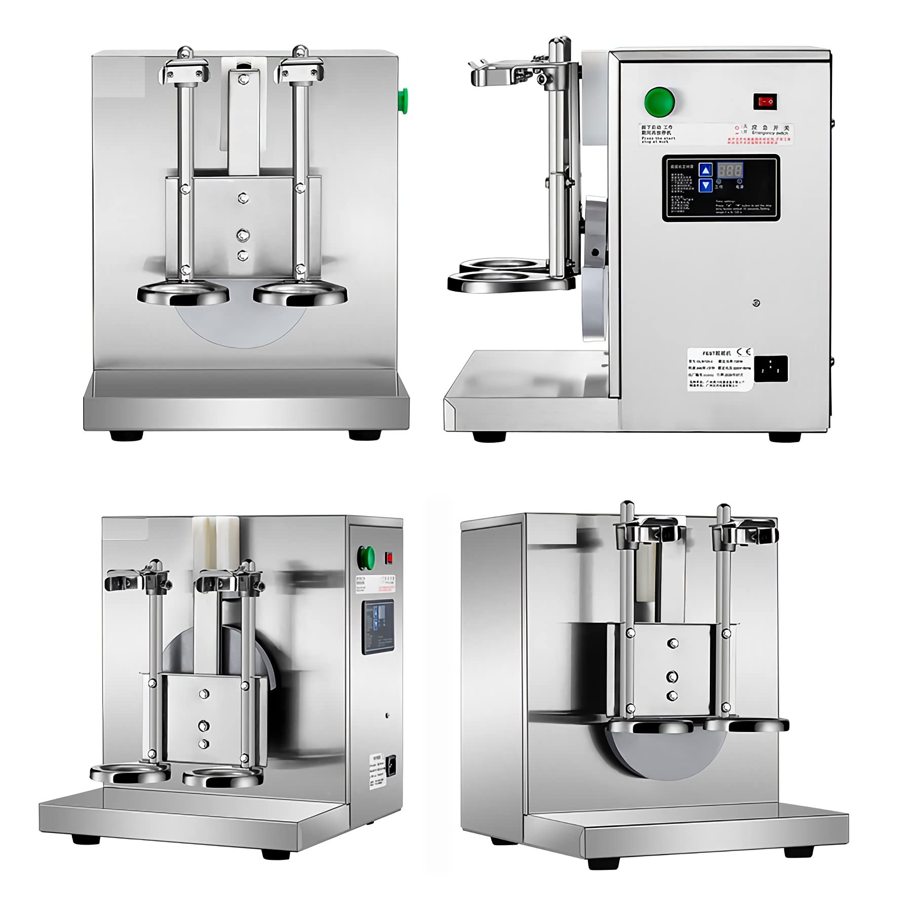 INTSUPERMAI Electric Bubble Boba Milk Tea Shaker - Double Cup Commercial Tea Mixer with 1-120s Timer, 110V for Milk Tea, Juice & Cocktail Mixing - Perfect for Tea Shops, Cafes & Home Bar Use