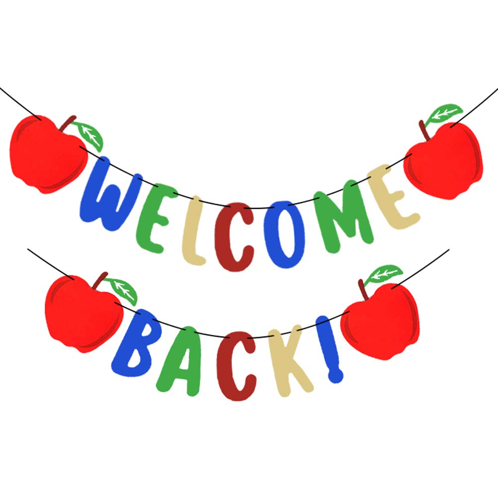 Creative Welcome Back Banners & Signs - Hanging Decorations for Back to School Party Supplies | Classroom Decor, School Reunion, Teacher Appreciation