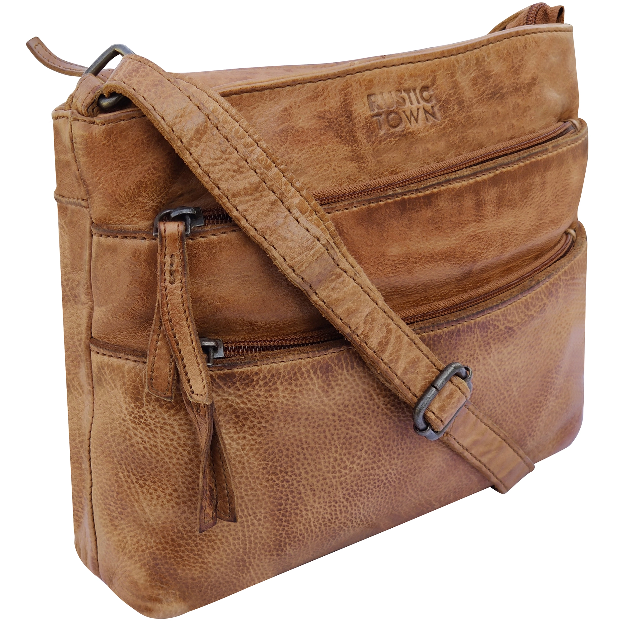 Genuine Leather Crossbody Bag for Women - Stylish & Durable Cognac Shoulder Purse - Perfect for Work, Travel & Everyday Use