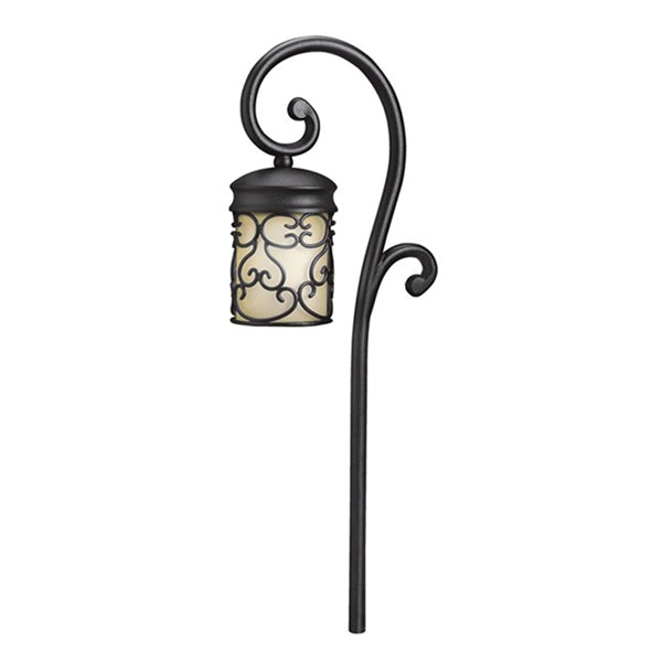 Kichler 15426BKT 12V Ameria Path & Spread Light - Textured Black Outdoor Landscape Lighting for Garden, Walkway, and Driveway