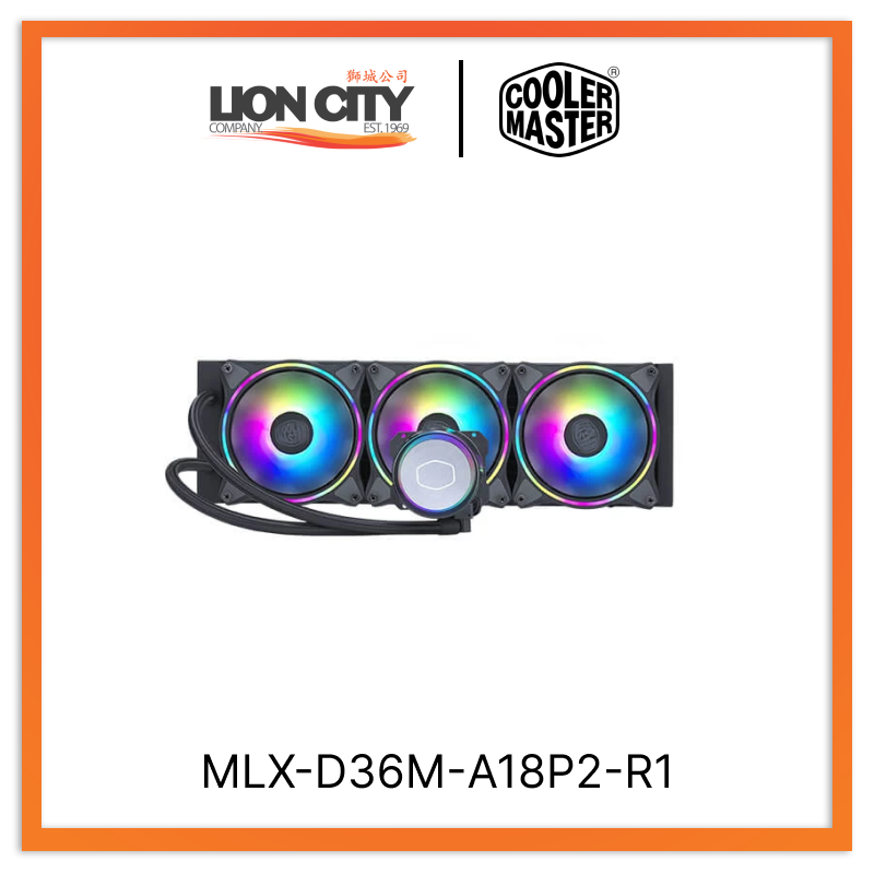Cooler Master MLX D36M A18P2 R1 CM MasterLiquid ML360 Illusion ARGB CPU Liquid Cooler - 360mm AIO RGB Cooling System for Gaming PC & Workstation (3 Year Warranty) - Perfect for Overclocking & High-Performance Computing