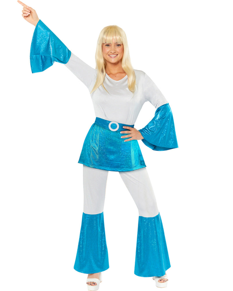 70s Disco Costume for Women - Retro 70s Party Outfit with Sequins & Bell Bottoms - Perfect for Halloween, Themed Parties & Dance Performances