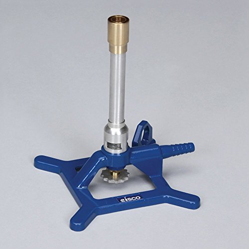 No-Tip Tirrill Bunsen Burner for Laboratory Use - Adjustable LP Gas Burner with Stable Flame for Science Experiments, Chemistry Labs & School Projects
