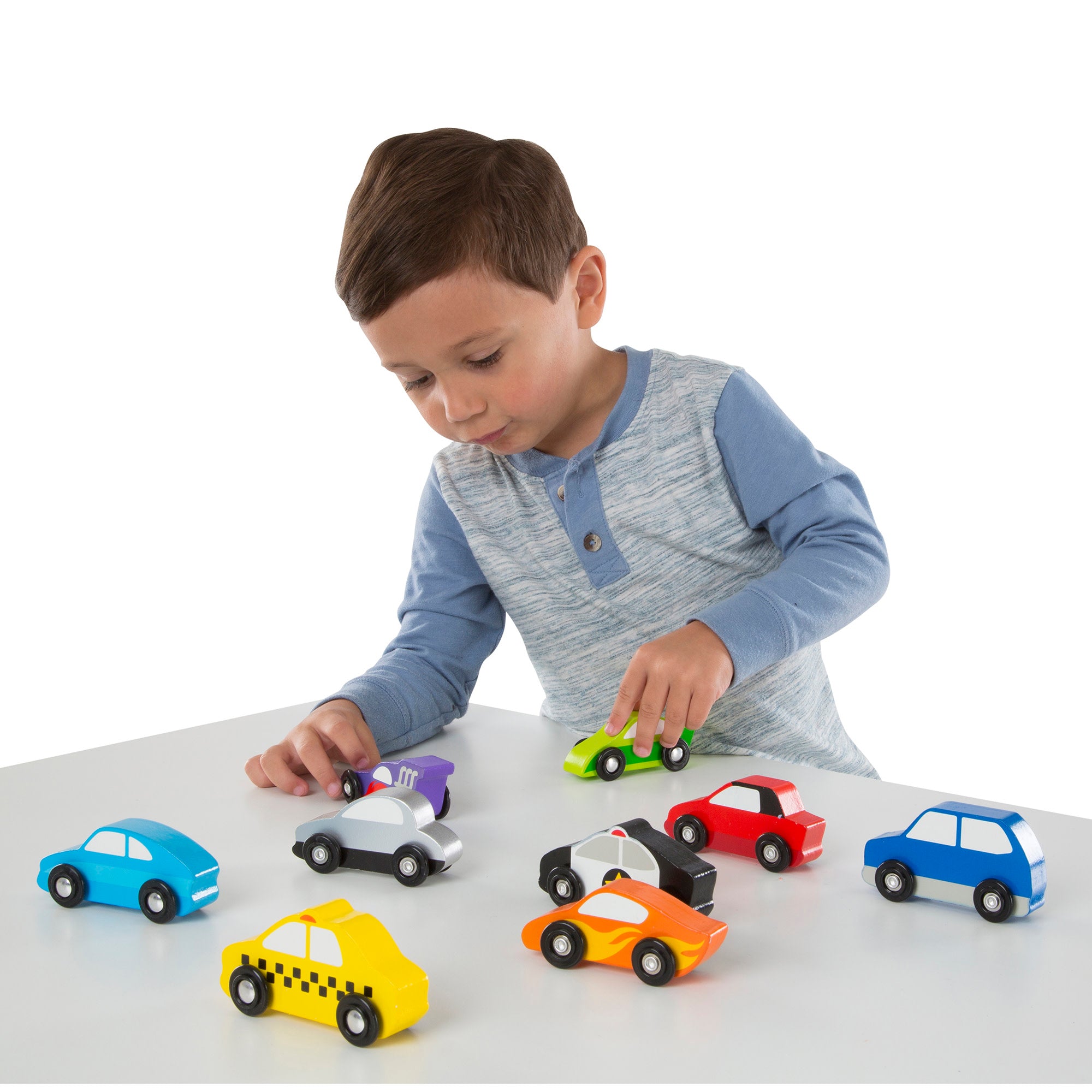 Premium 9-Piece Wooden Toy Car Set for Kids - Durable & Safe Wooden Cars for Toddlers - Perfect for Playtime, Birthday Gifts & Educational Learning