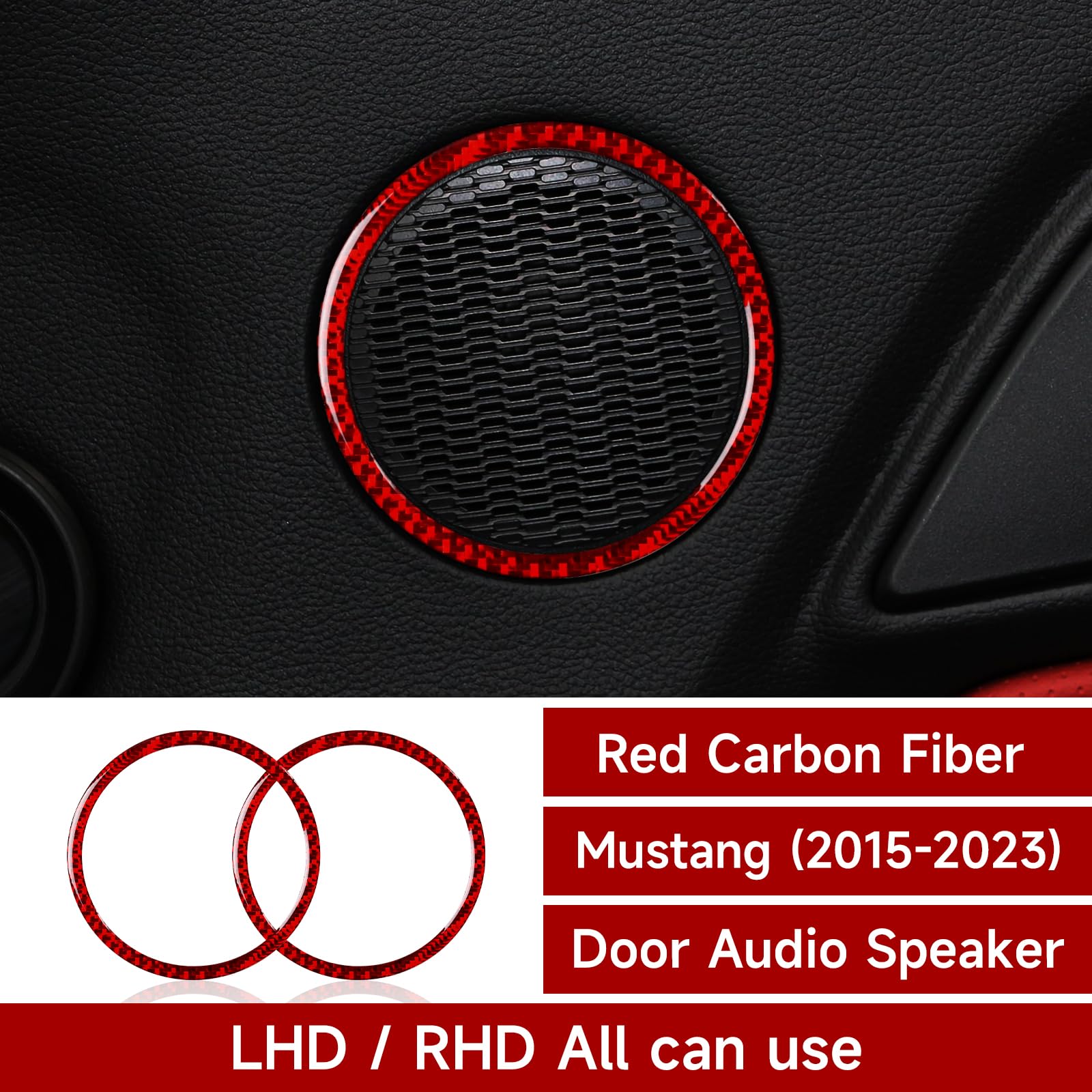 Ford Mustang Car Sticker Decal 2015-2023 | Door Audio Speaker Vinyl Decal Accessories | Custom Car Styling for Mustang GT, EcoBoost & Shelby Models