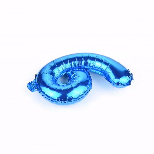Balloonify Blue Mylar Number 6 Balloon - 16 Inch Large Foil Balloon for Birthday Parties, Baby Showers & Anniversary Celebrations (1 Count)