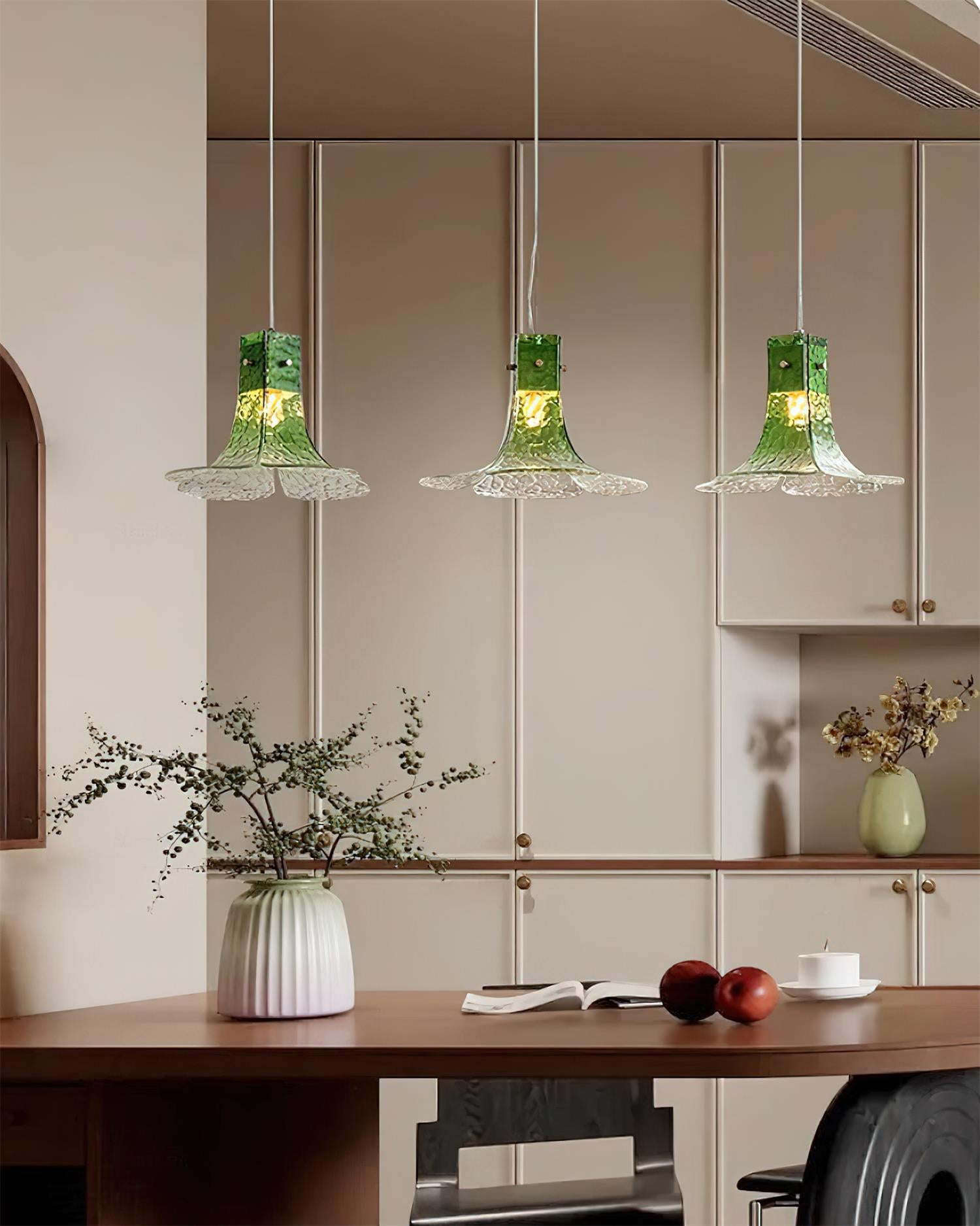 Stylish Panya Glass Pendant Lamp - Modern Hanging Light Fixture for Dining Room, Kitchen Island & Bedroom Decor - Elegant Home Lighting Solution