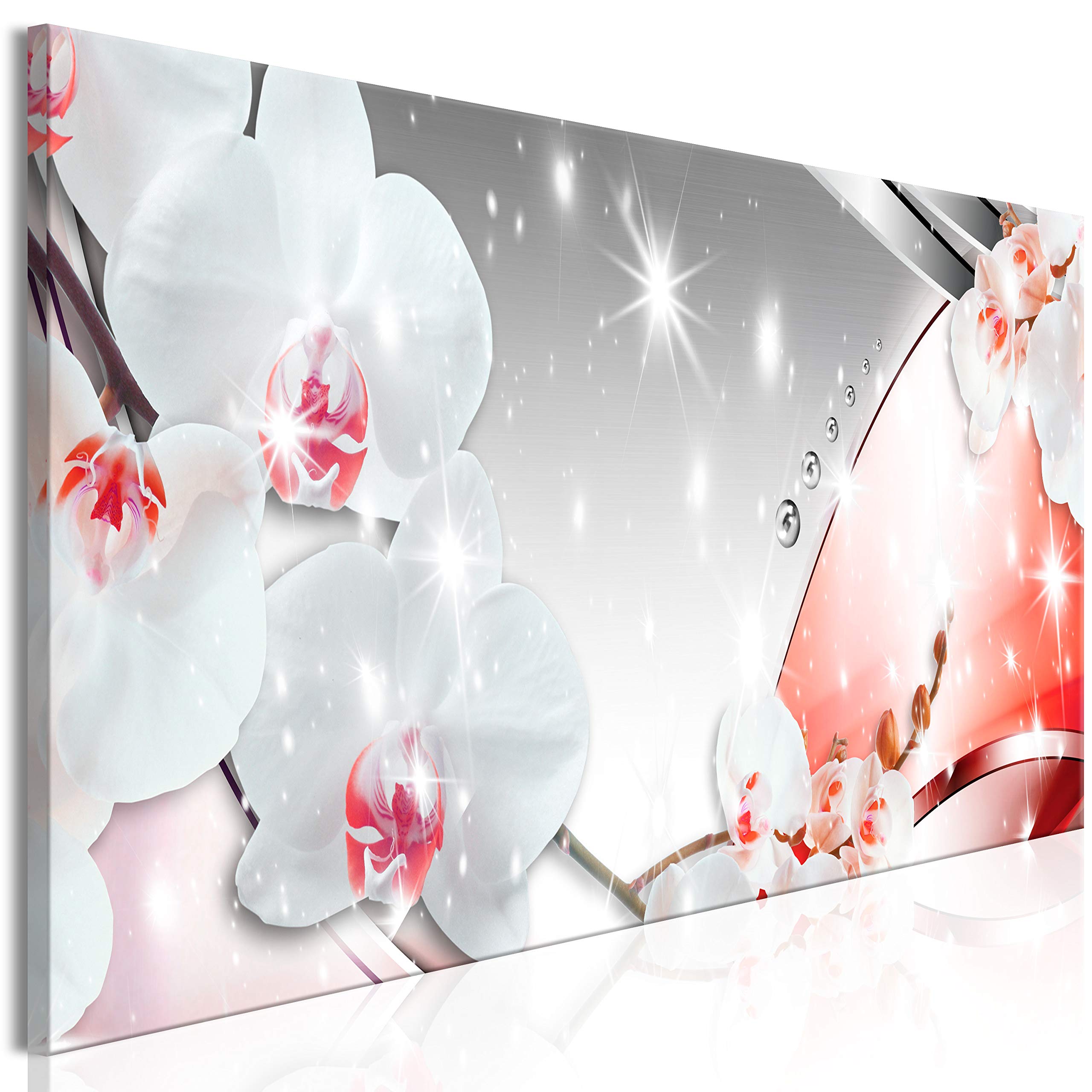 Artgeist Acoustic Canvas Wall Art Print - 47x16 Inch Abstract Soundproofing Panel with Orchid Flower & Diamond Bokeh Design | Home Theater, Recording Studio & Office Decor | Noise Reduction & Stylish Wall Art