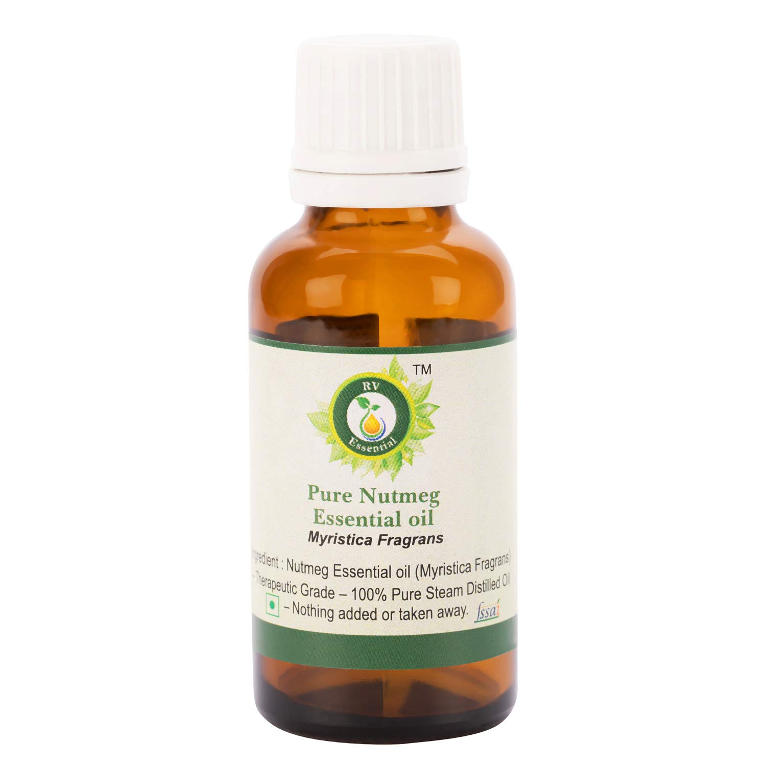 100% Pure & Natural Nutmeg Essential Oil (Myristica Fragrans) - 50ml Steam Distilled for Aromatherapy, Massage & DIY Skincare | Relaxing Spice Scent for Home Diffuser & Bath