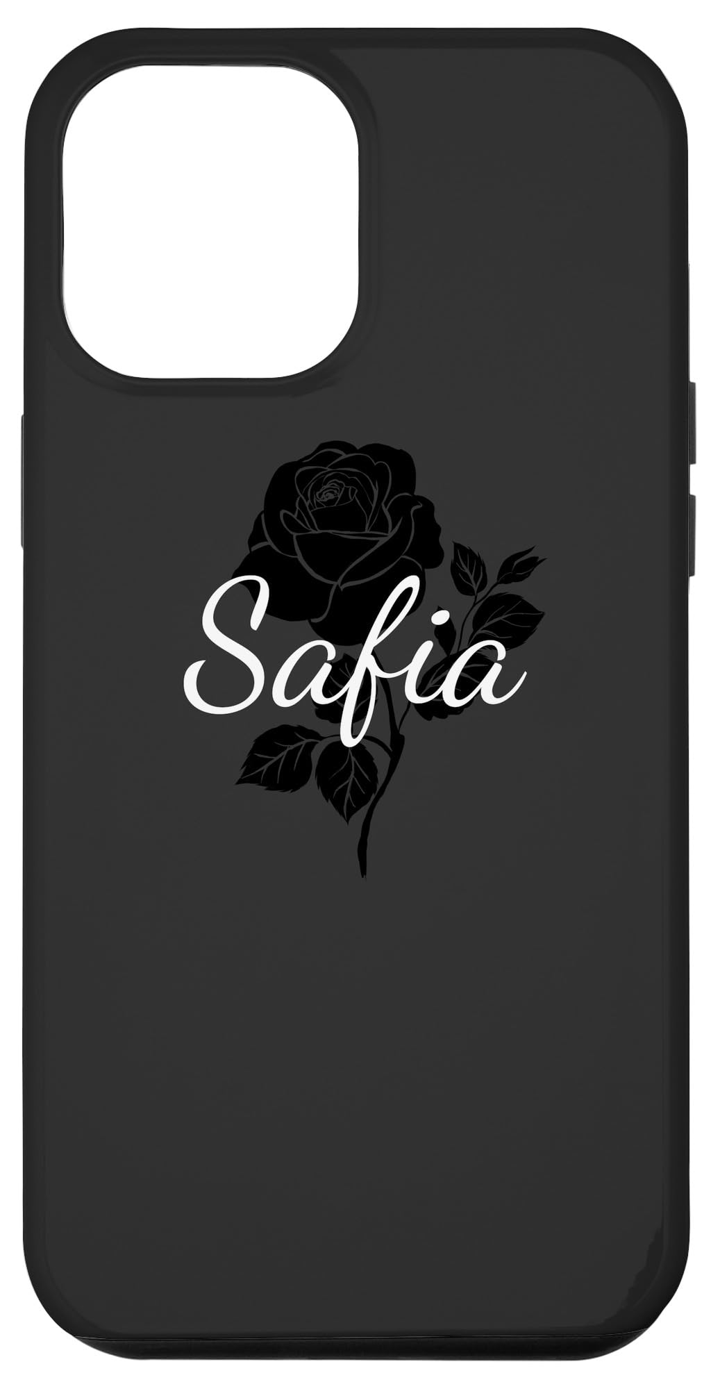 iPhone 12 Pro Max Case - Custom Black Rose Gray Personalized Phone Cover | Slim Protective Case for Everyday Use & Special Occasions