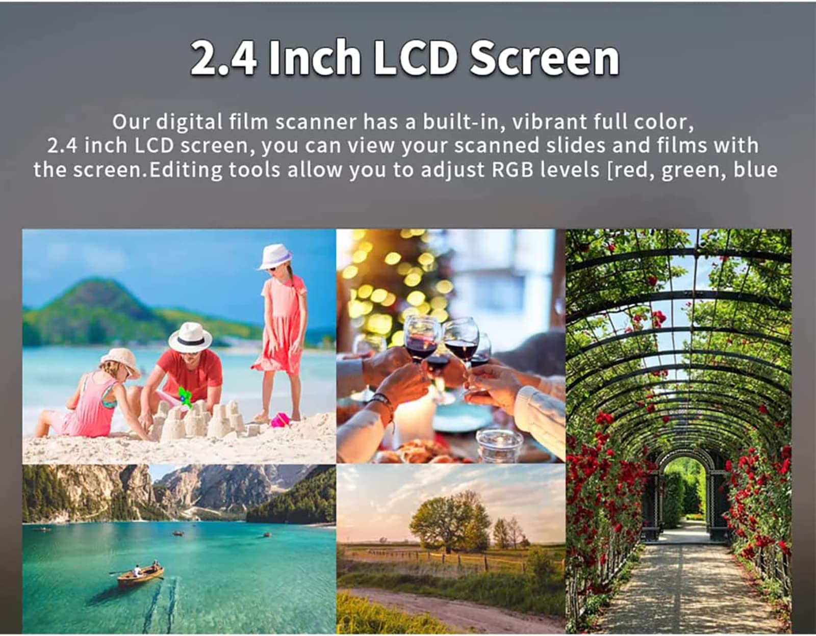 22MP Digital Film & Slide Scanner - Convert 35mm Color/B&W Negatives, 110 Film, Photos & Documents to JPEG | USB Output | Perfect for Archiving Old Memories, Digitizing Family Photos & Business Cards