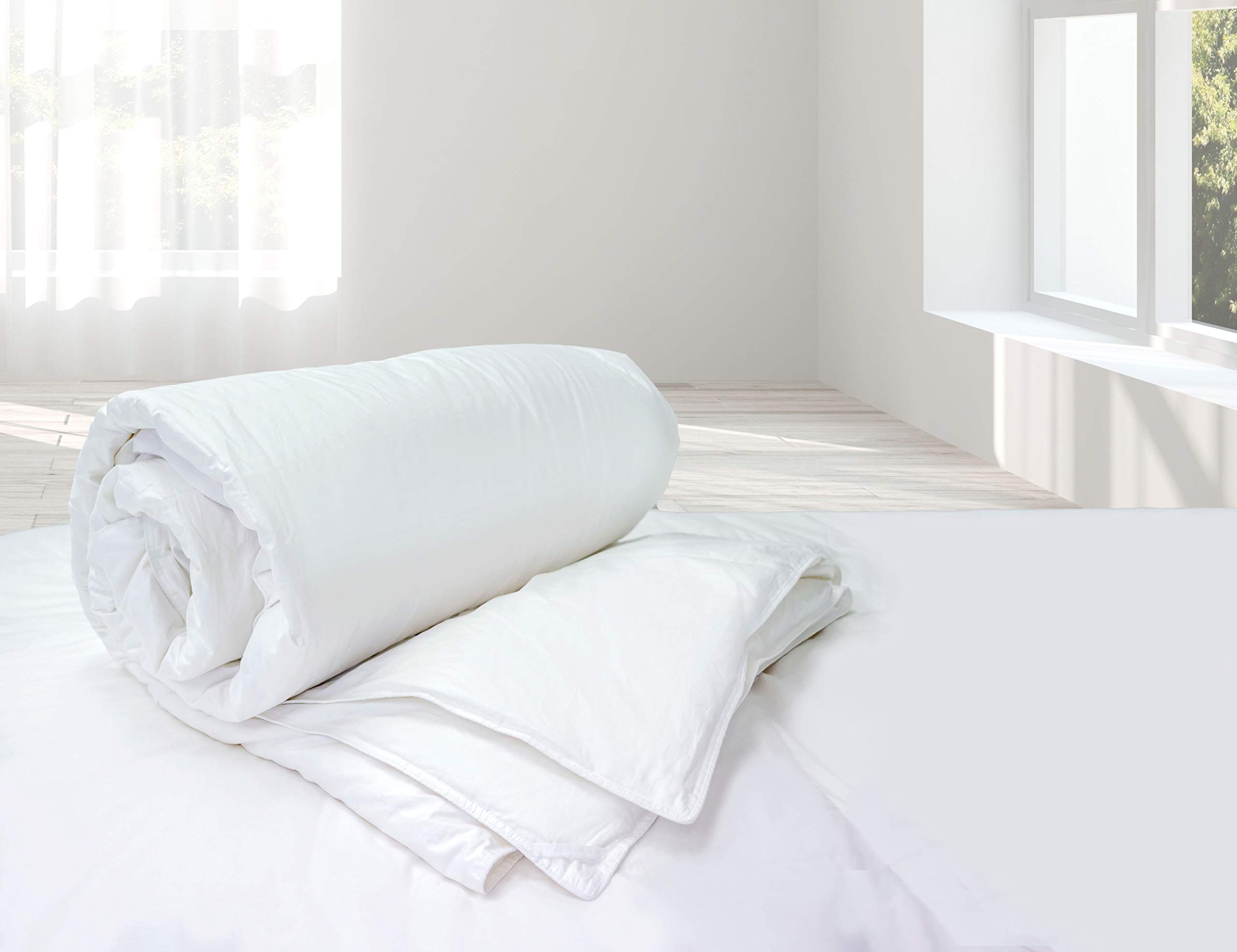 Westex Canadian Hutterite Goose Down Lightweight Queen Size Comforter - Ultra Soft & Warm All-Season Bedding for Cozy Sleep in Winter & Summer