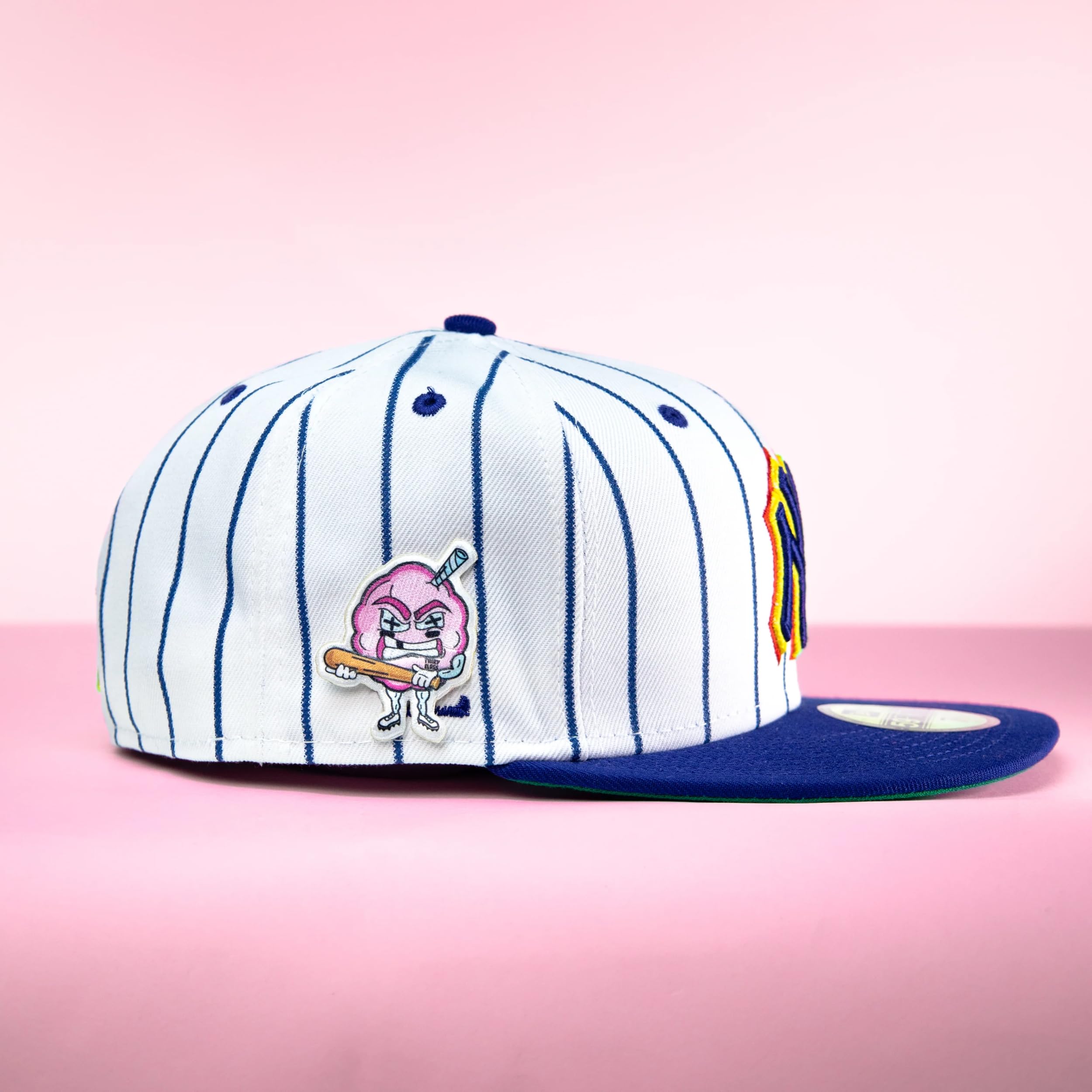 Cotton Candy Bubblegum Flavor Embroidered Iron On Patch for Baseball Caps - Perfect for DIY Hat Customization & Fashion Accessories