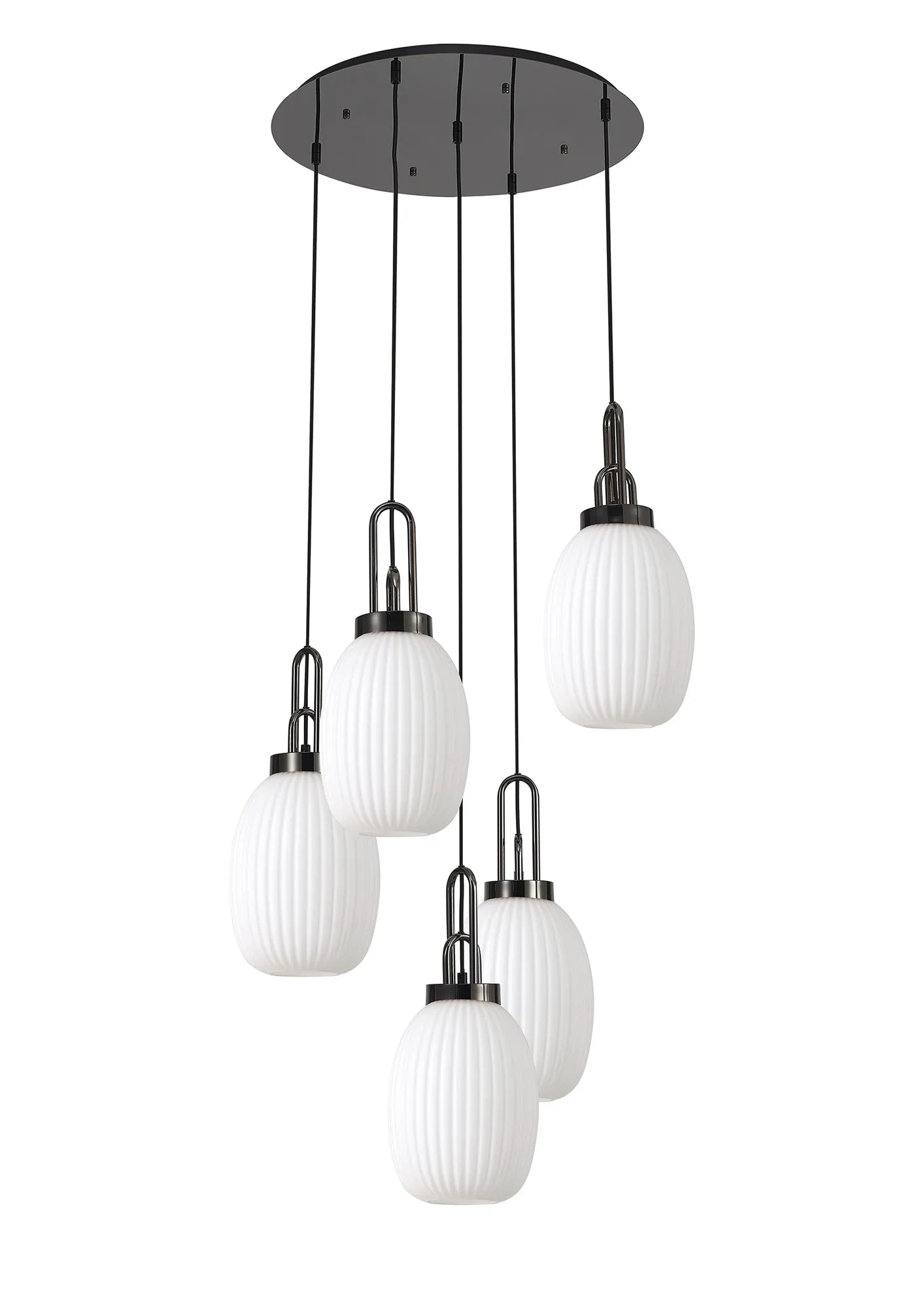 Stylish Cadiz 5-Light Cluster Pendant Light Fixture - Modern Ceiling Lighting for Dining Room, Kitchen & Living Room