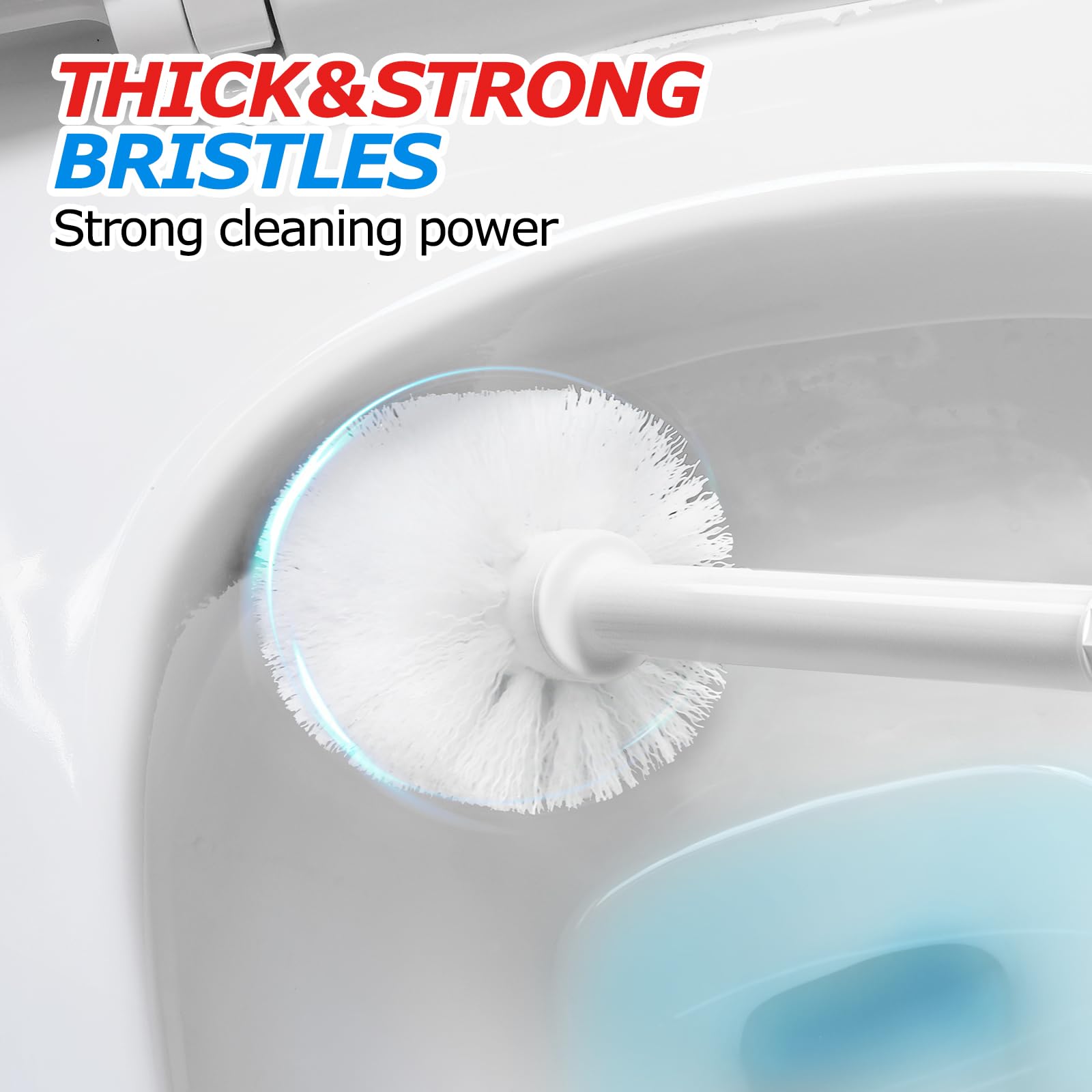 2-Pack 2-in-1 Toilet Brush and Plunger Set with Extended Handle - Bathroom Cleaning Tools Combo for Toilet Bowl Cleaning - White (Ideal for Home, Apartment & RV Bathroom Maintenance)
