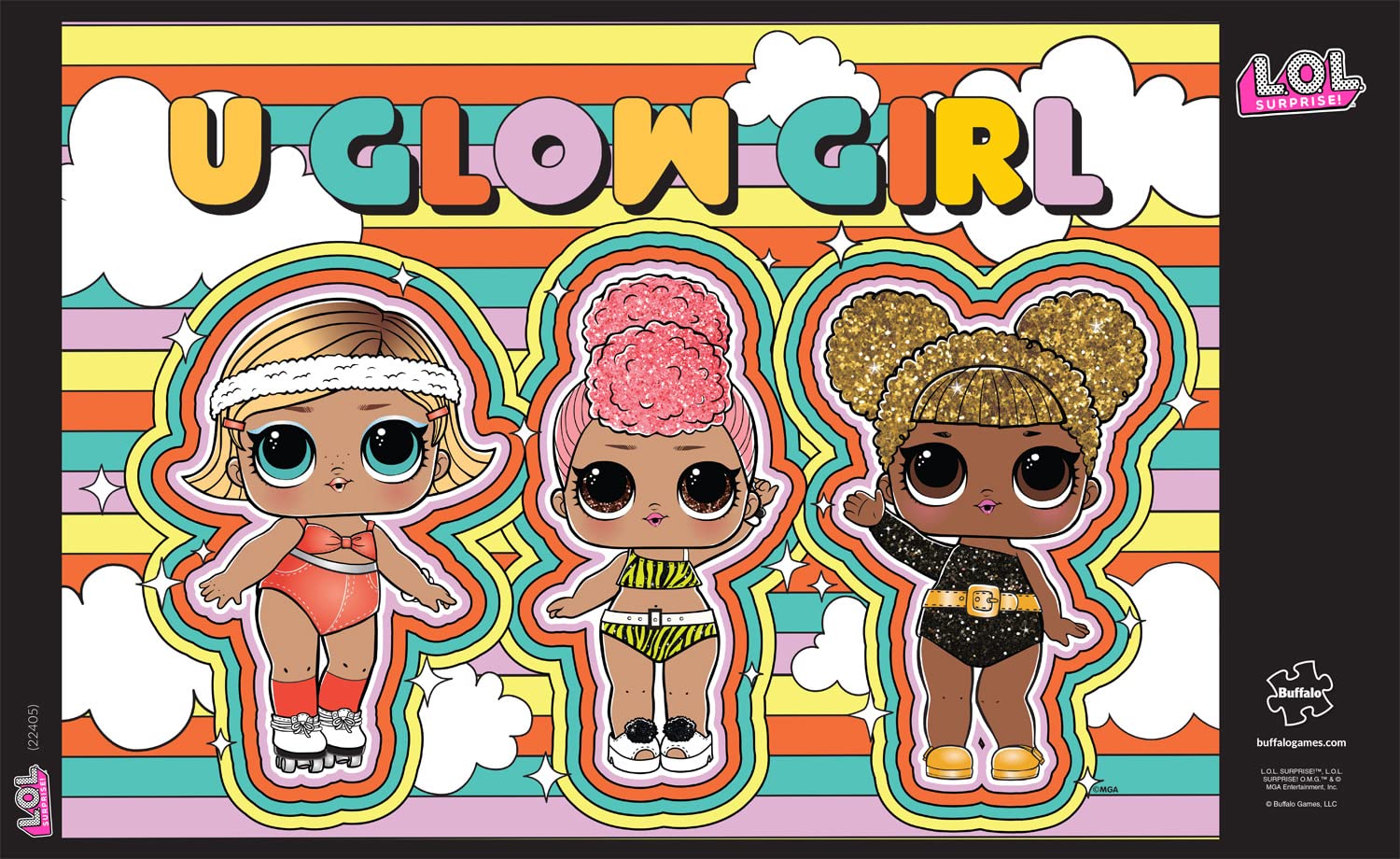 Buffalo Games LOL U Glow Girl! 300-Piece Jigsaw Puzzle for Adults - Challenging Glow-in-The-Dark Puzzle for Family Game Nights & Parties - Finished Size 21.25