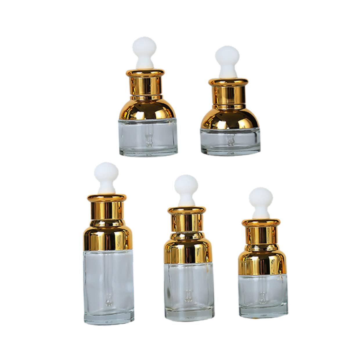 Minkissy 5-Piece Travel Dropper Bottles Set - Refillable Essential Oil Bottles for Aromatherapy, DIY Blends & On-The-Go Use