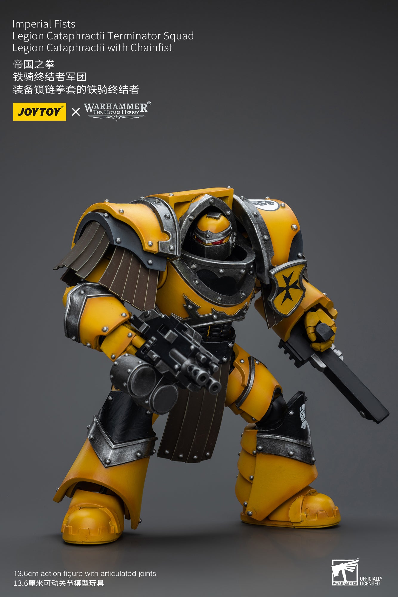 1/18 Scale JOYTOY Warhammer The Horus Heresy Imperial Fists Legion Cataphractii Terminator Squad Action Figures - Perfect for Collectors, Wargaming & Display